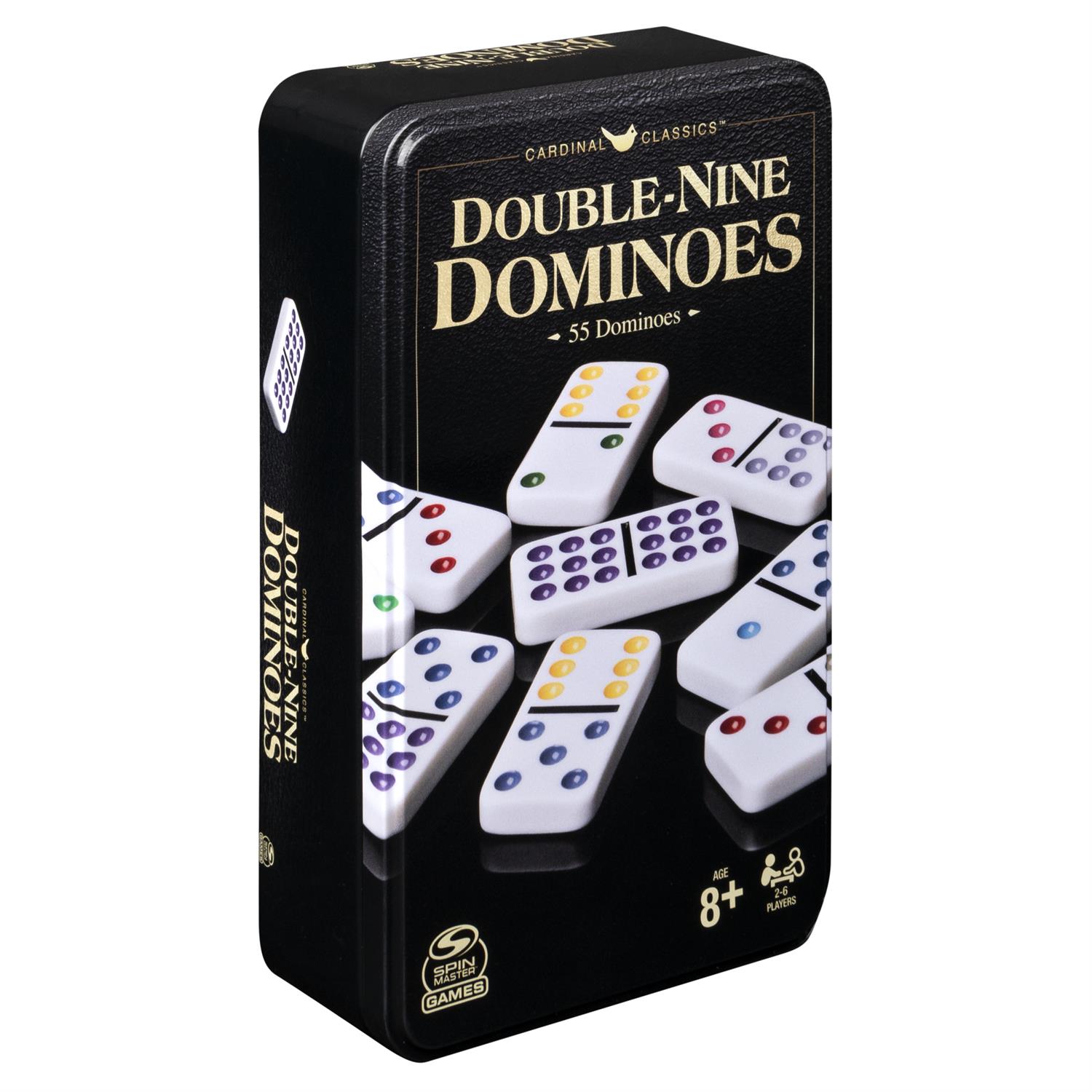 6061192 | Cardinal Classics Double Nine Dominoes Set in Storage Tin