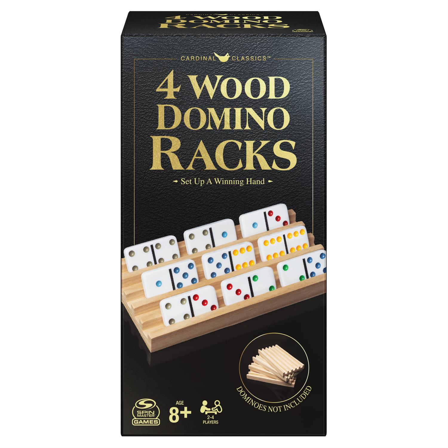 Jeu De Dominos Mexican Train Avec Nombres Et 4 Plateaux/racks En Bois, Double 12, Coloré - Neuf