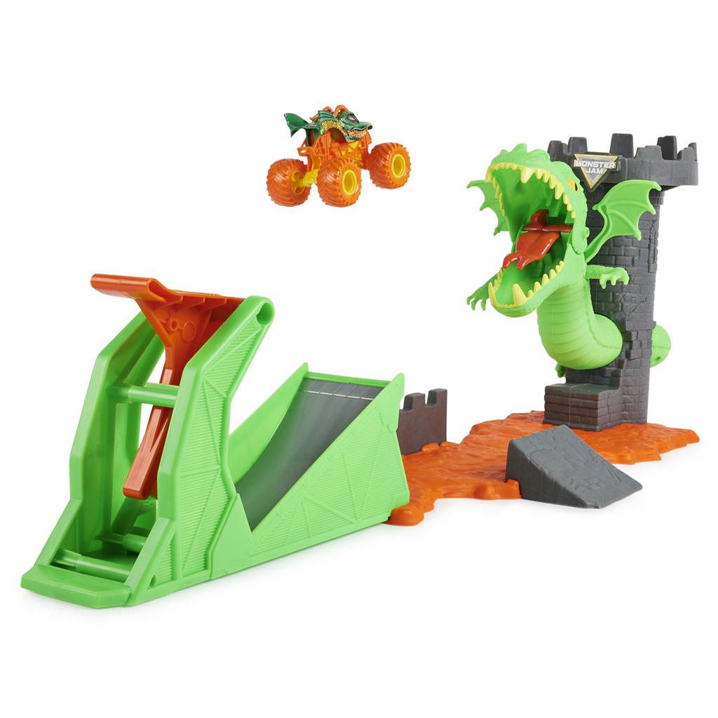 6063919 | Monster Jam, Dueling Dragon Playset with Exclusive 1:64
