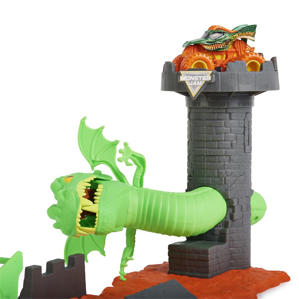 6063919 | Monster Jam, Dueling Dragon Playset with Exclusive 1:64