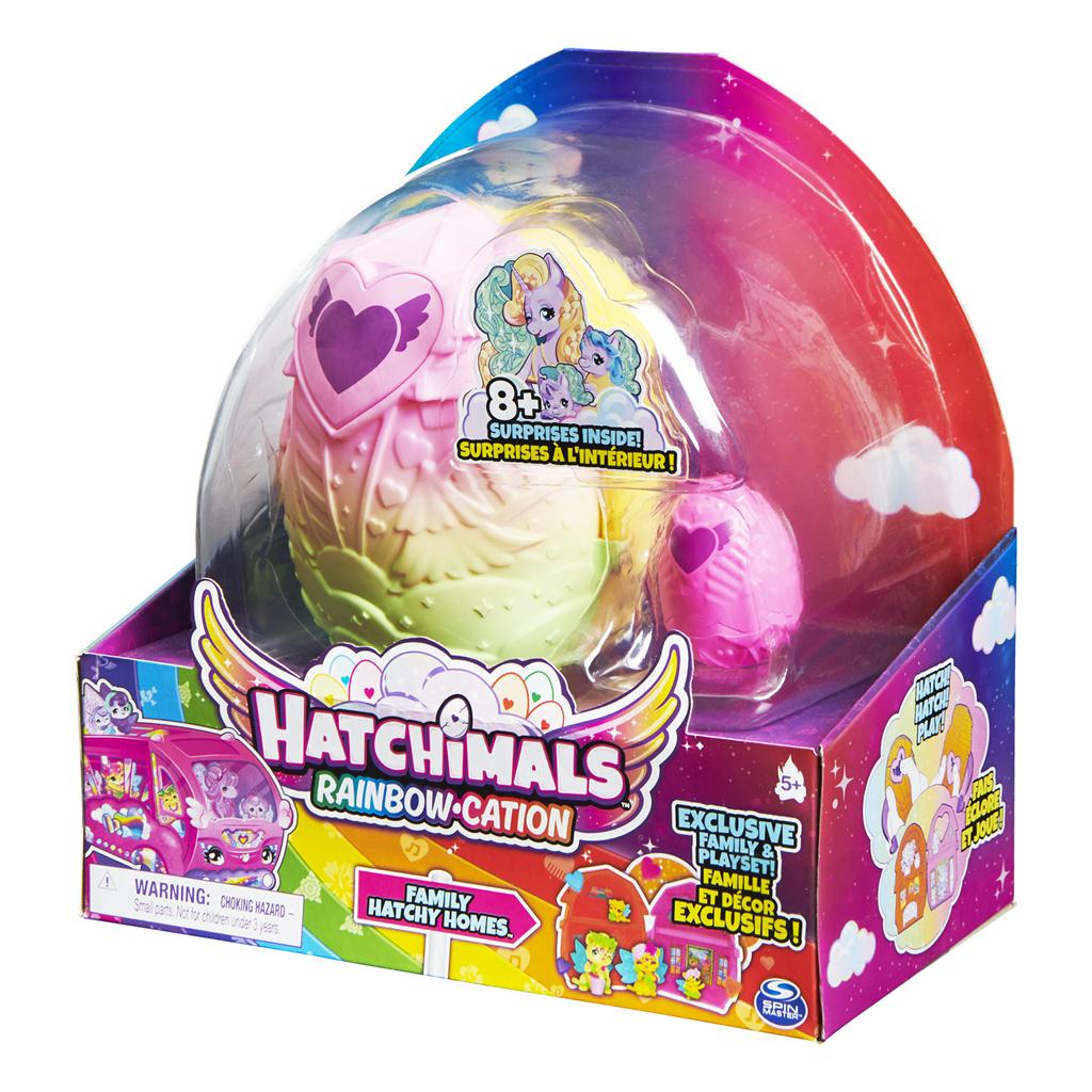 Hatchimals CollEGGtibles, Rainbowcation Family Hatchy Home Playset