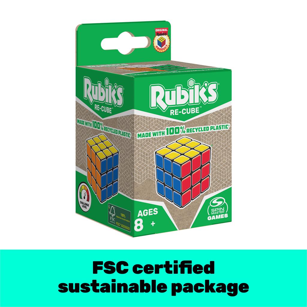 Rubik's Re-Cube, The Original 3x3 Cube Made with 100% Recycled Plastic