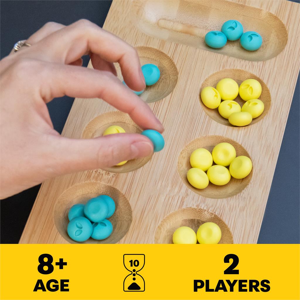 Mindful Classics, Mancala Board Game Made from Bamboo & Recycled Plastic
