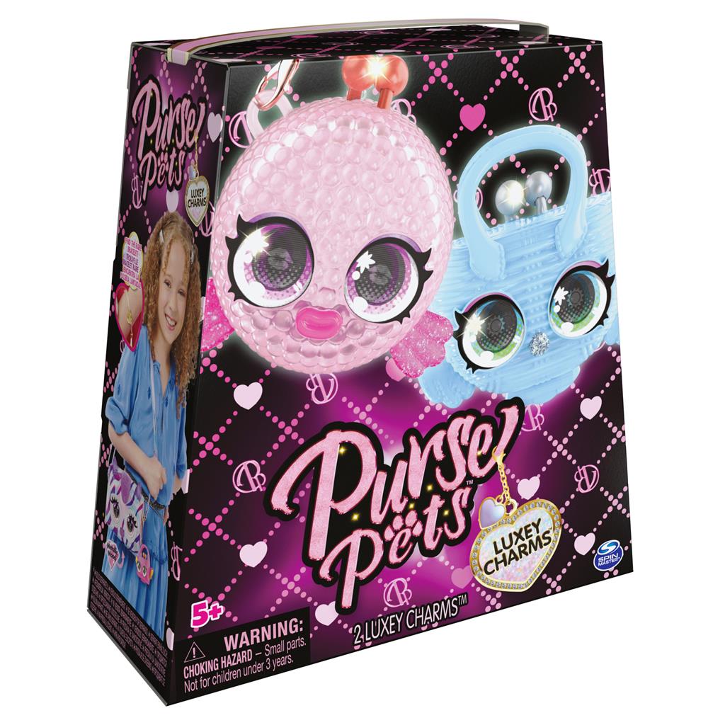 Purse Pets Luxey Charms, 2Pack Collectible Kids Purse and Shoulder Bag