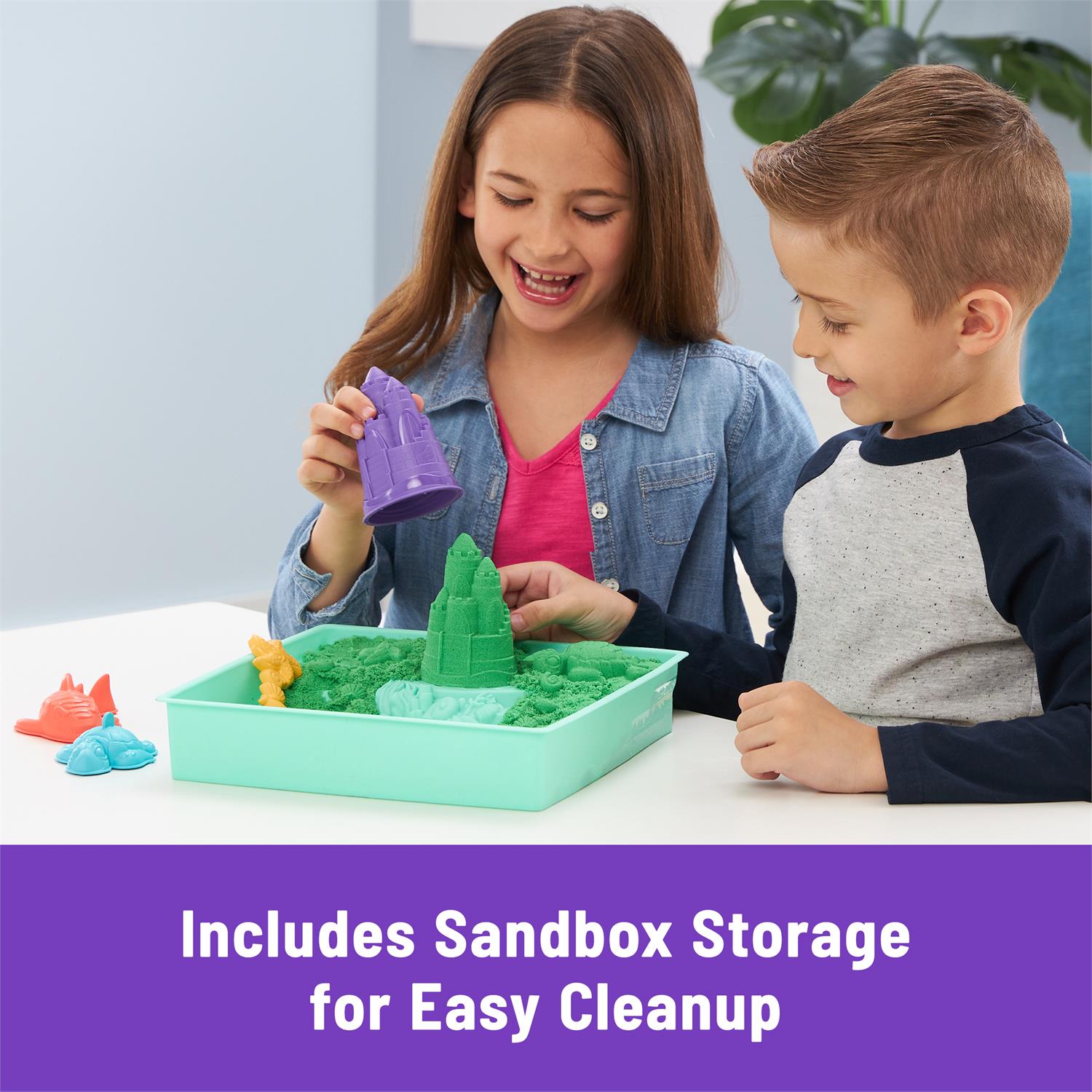 6067479 | Kinetic Sand Sandbox Set, 1lb Green Play Sand