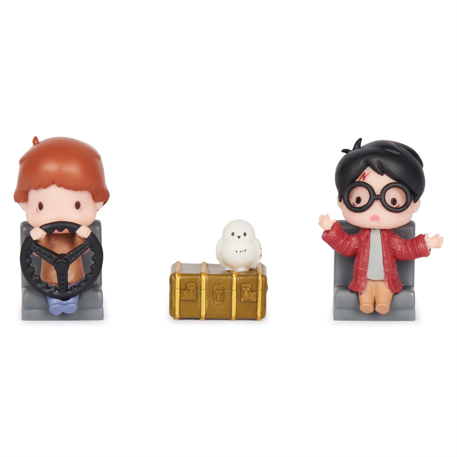 Wizarding World Harry Potter, Micro Magical Moments Year 2 Polyjuice Potion Figure Set With Harry, Hermione, Ron Display Case - Macy's