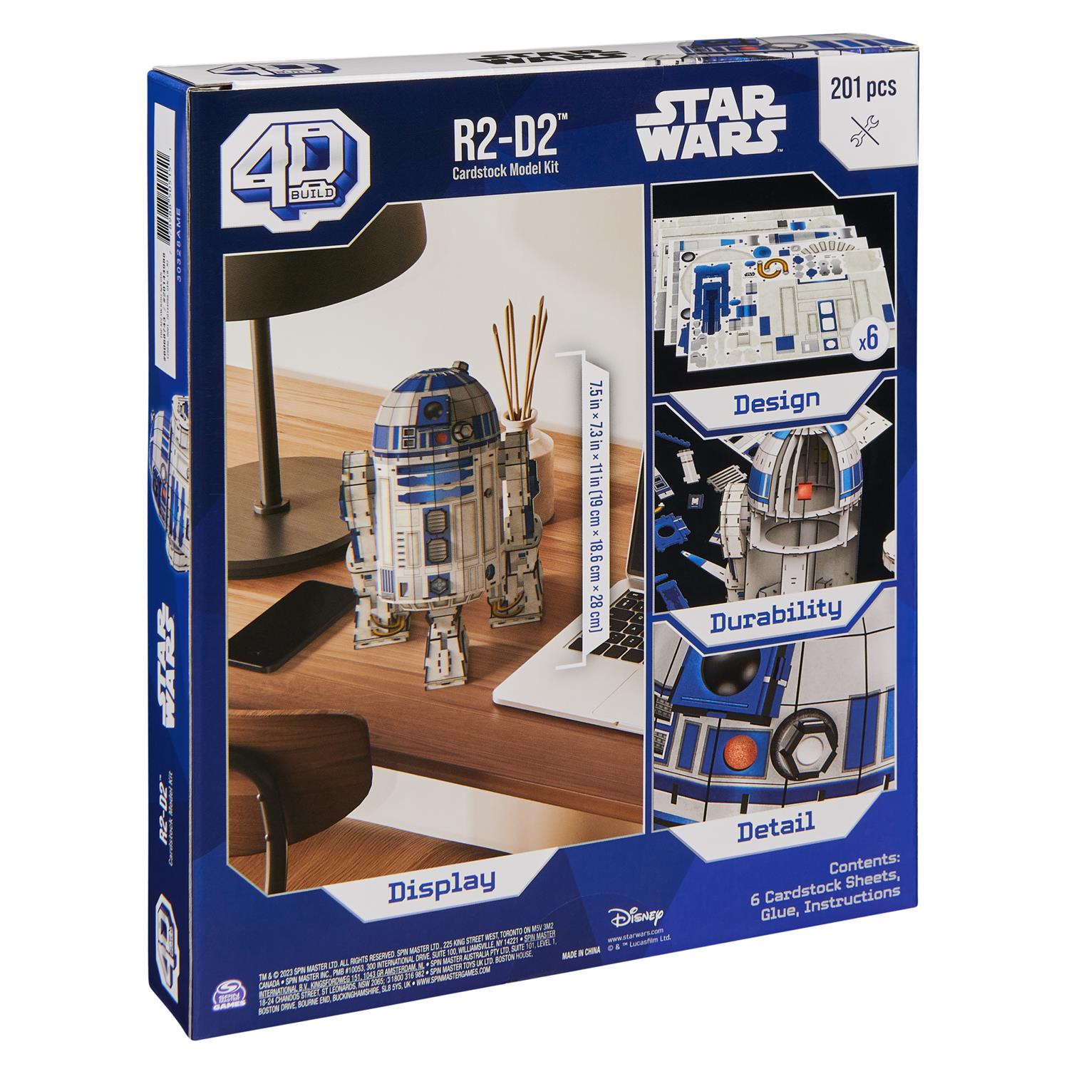 6068743 | 4D Build, Star Wars R2-D2 Cardstock Model Kit