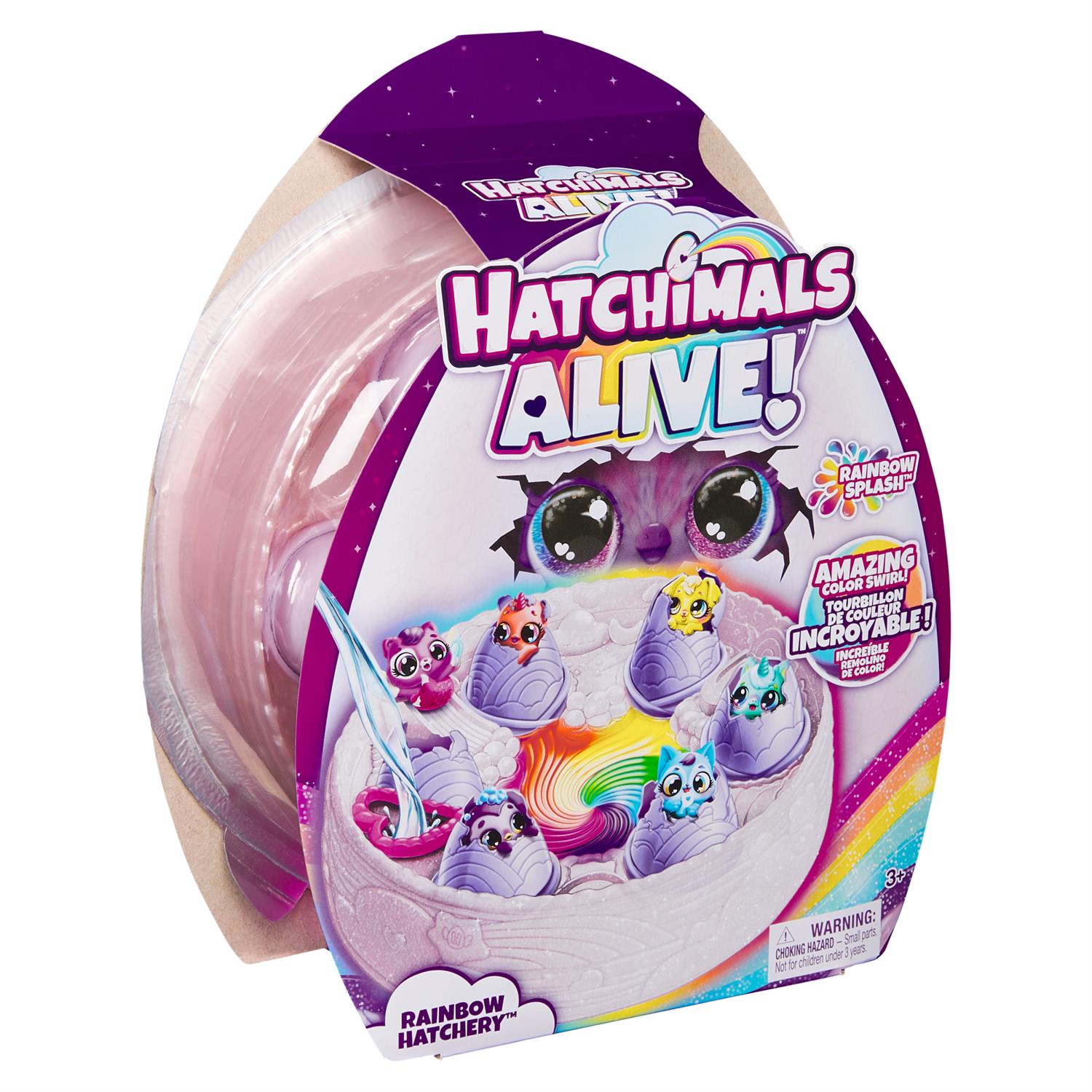 6070168 | Hatchimals Alive, Rainbow Hatchery Toy with 6 Mini Figures