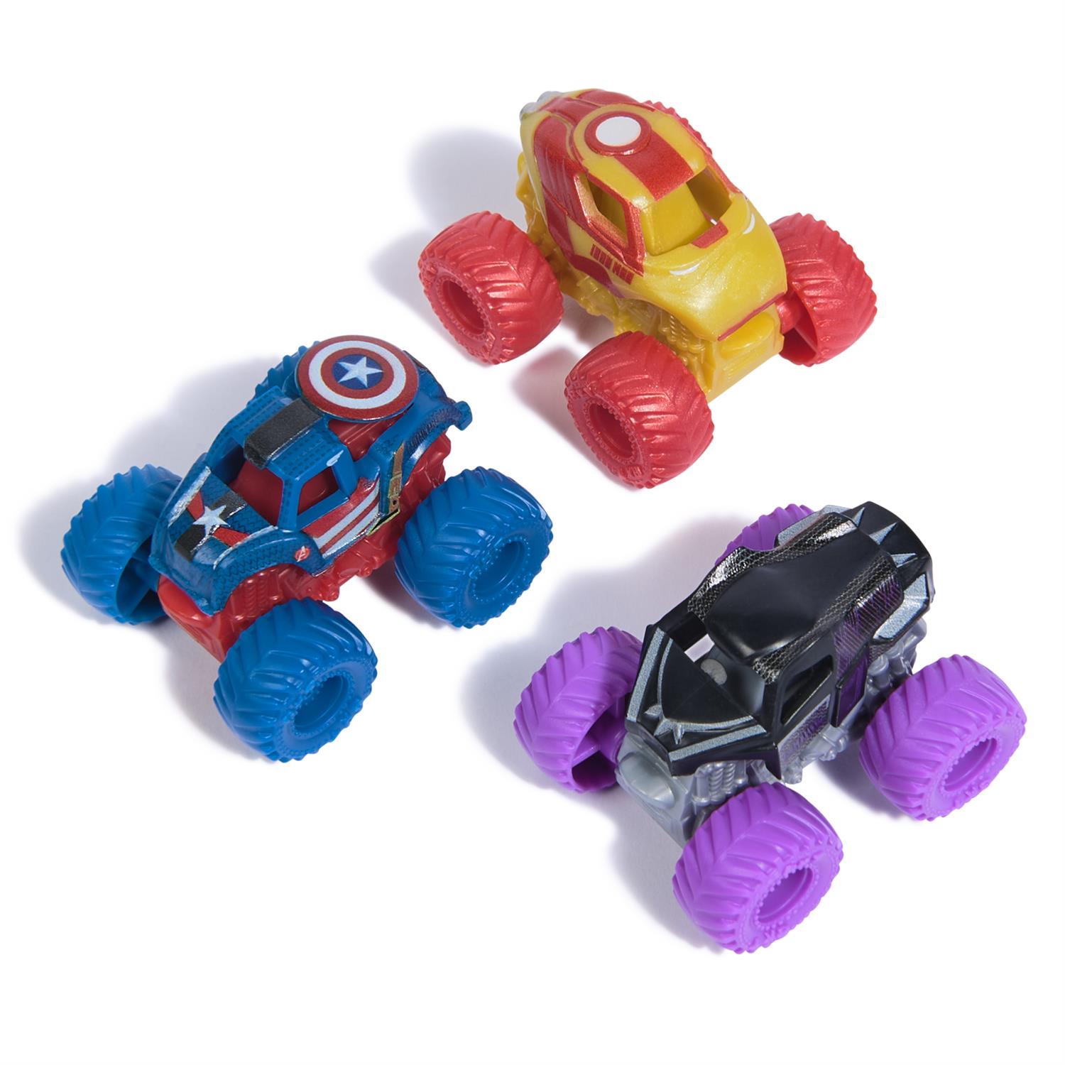 6070229 | Monster Jam, Marvel Mini Monster Truck 3-Pack 1:87 Scale