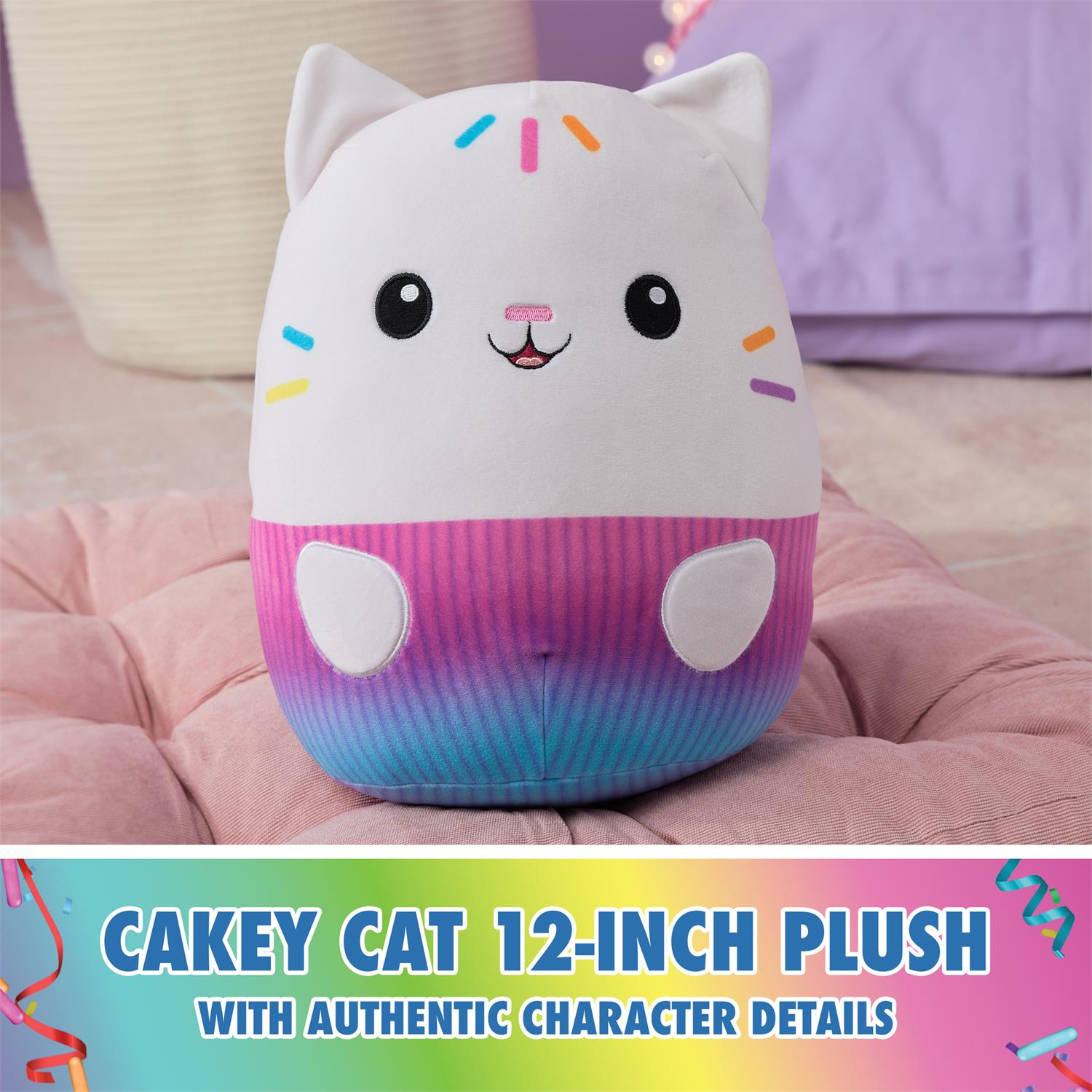 Cakey Cat Squishy Plush, 12 in