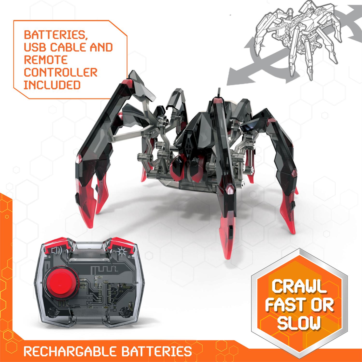 Bot Control Mahal Remote HEX BOTS Remote Control Black Widow
