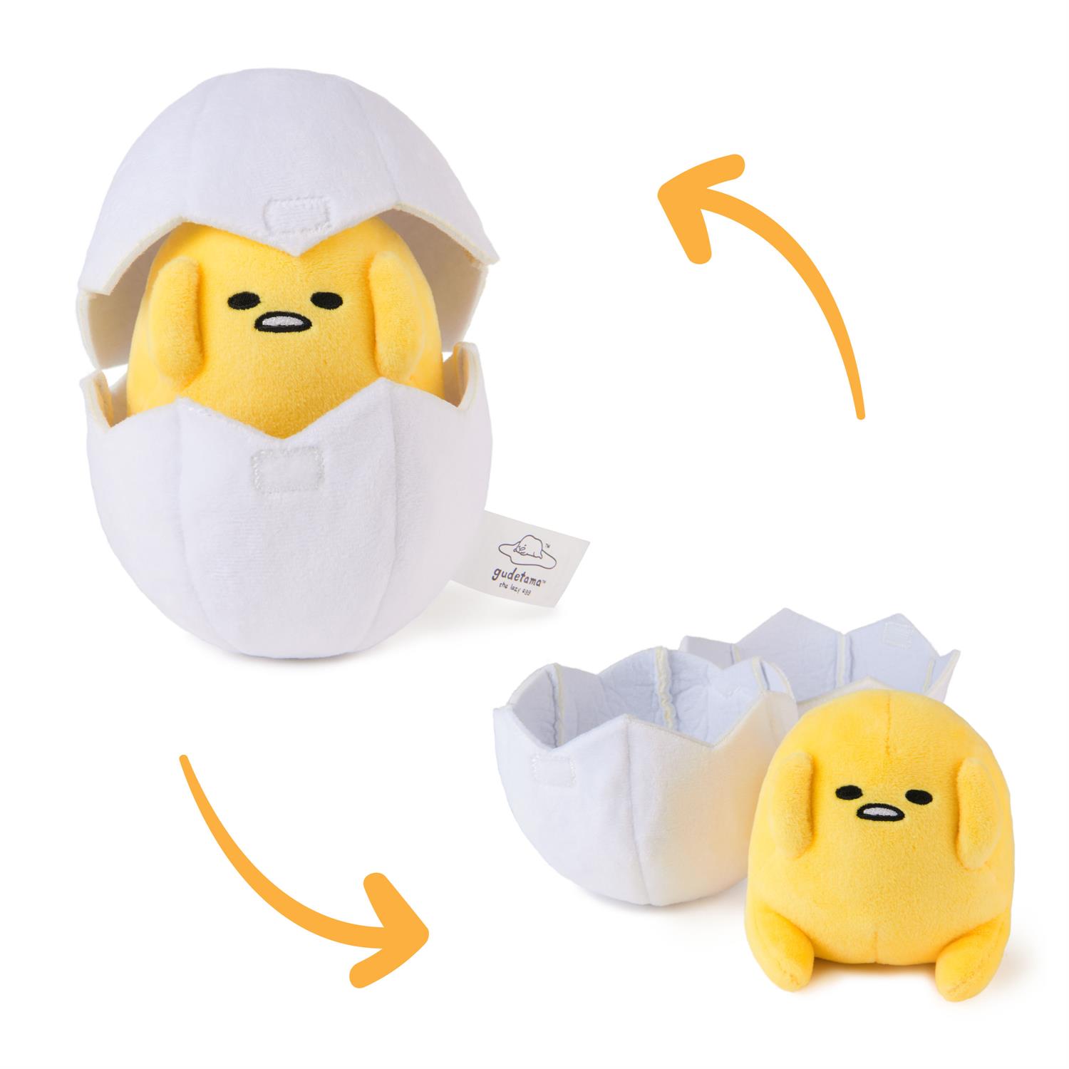 Amazon.com: Jazwares Hello Kitty and Friends - 8” Gudetama  Piyo Piyo Cracked Egg Shell In‎ Original Bag Plush 5\