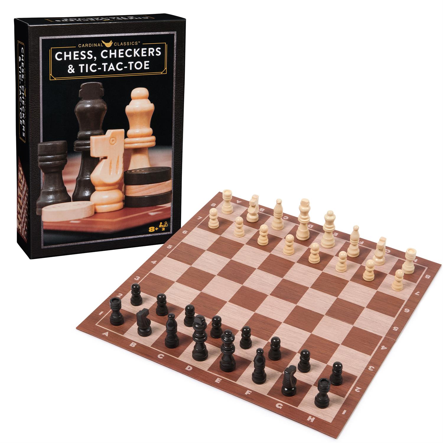 6072404 | Cardinal Classics, Chess Checkers and Tic-Tac-Toe Set