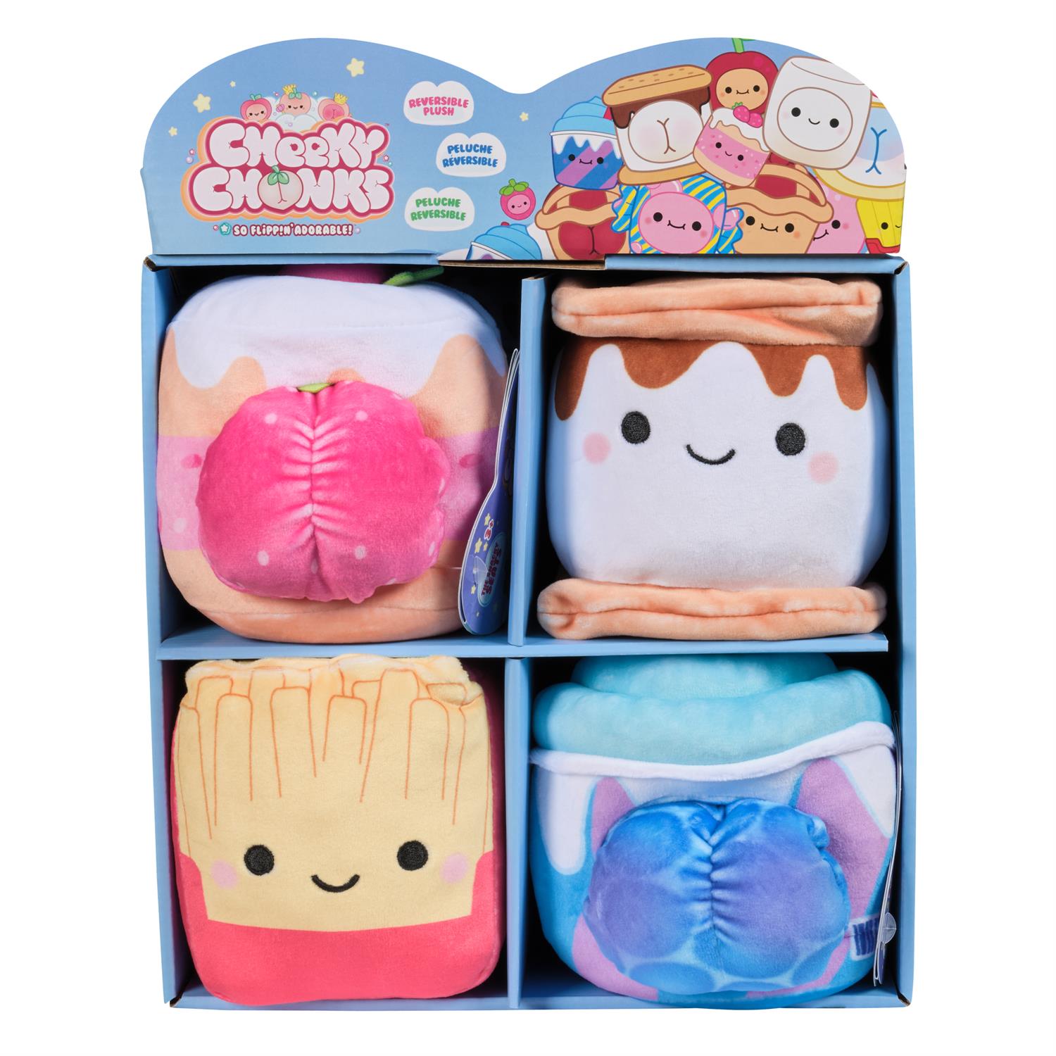6073614 | Cheeky Chonks Snacky Seats CDU, 4.5` Reversible Plush