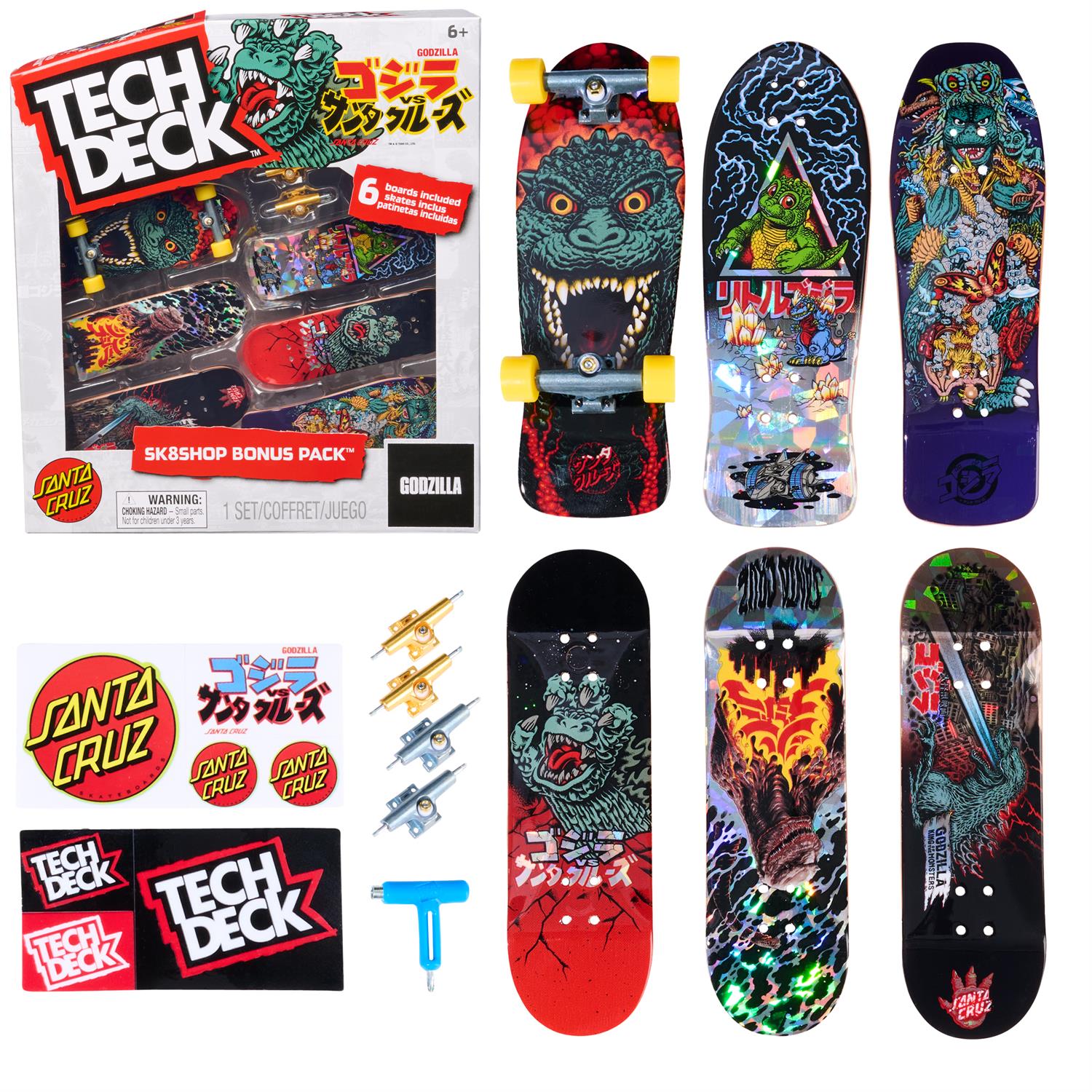 6073886 | Tech Deck, Godzilla Sk8shop Fingerboard Bonus Pack