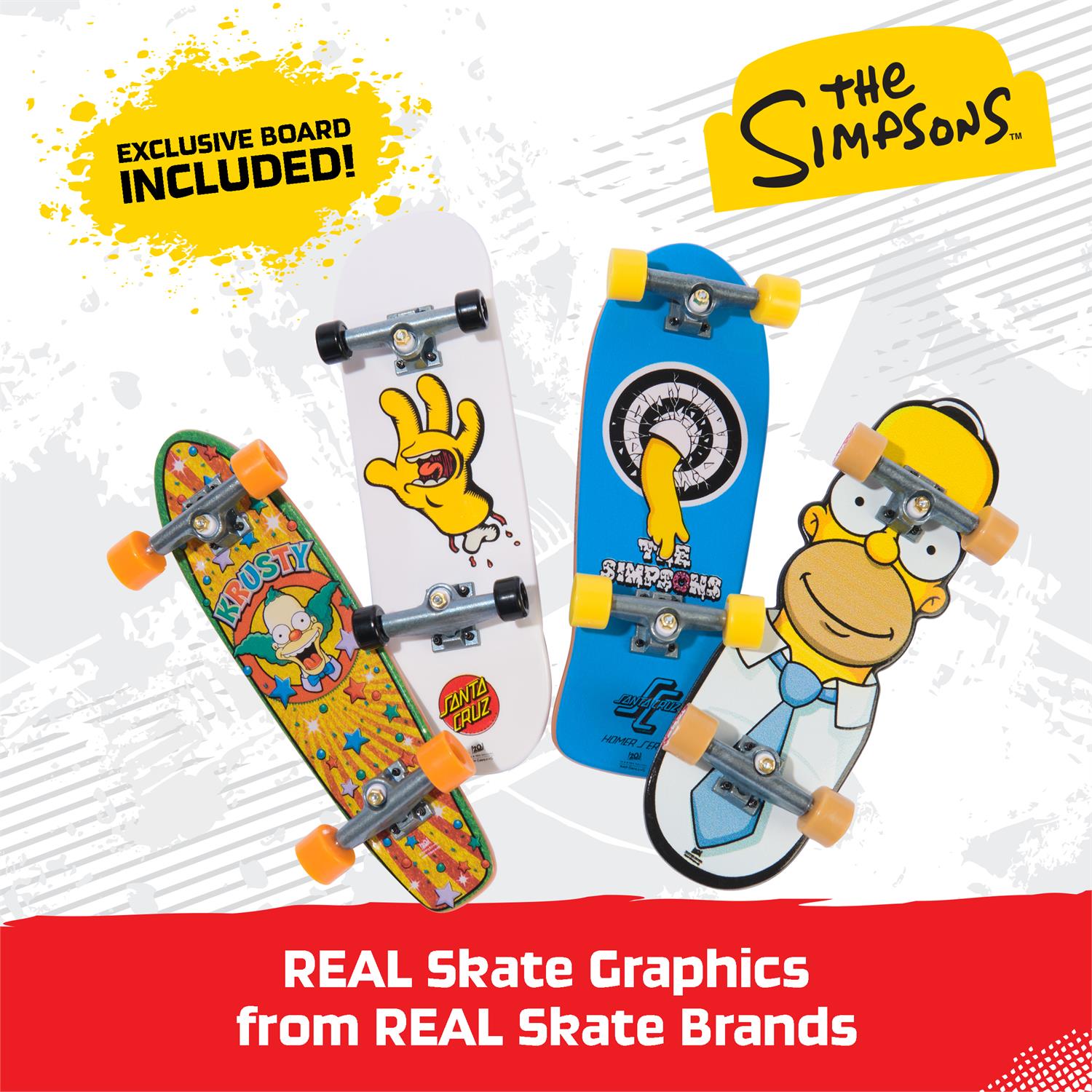 6074136 | Tech Deck, Ultra DLX Fingerboard 4-Pack, Simpsons
