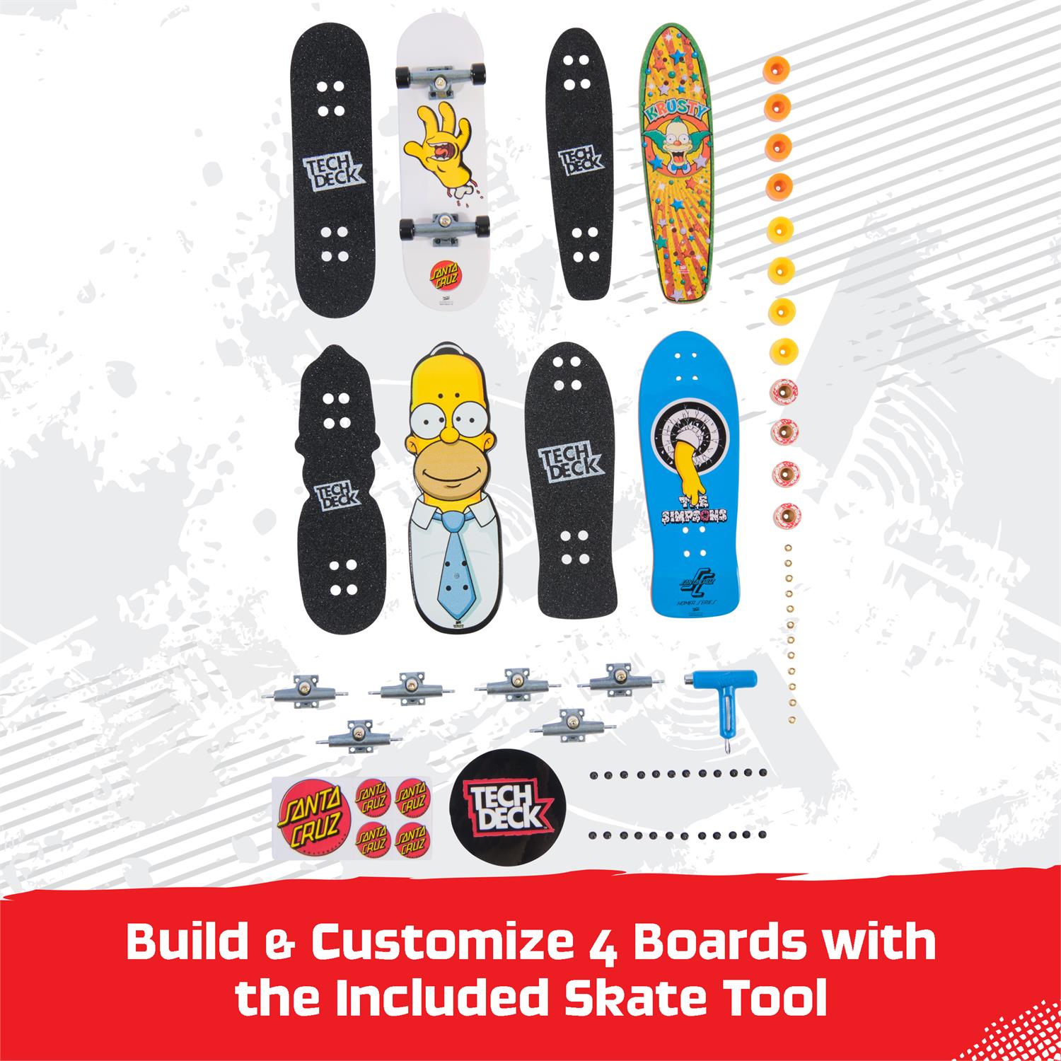 6074136 | Tech Deck, Ultra DLX Fingerboard 4-Pack, Simpsons