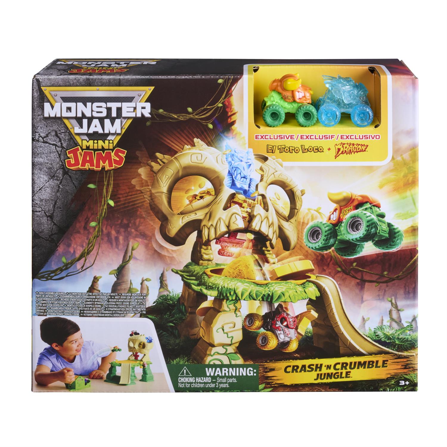 6074433 | Monster Jam Mini Jams, Crash & Crumble Skull Escape Playset