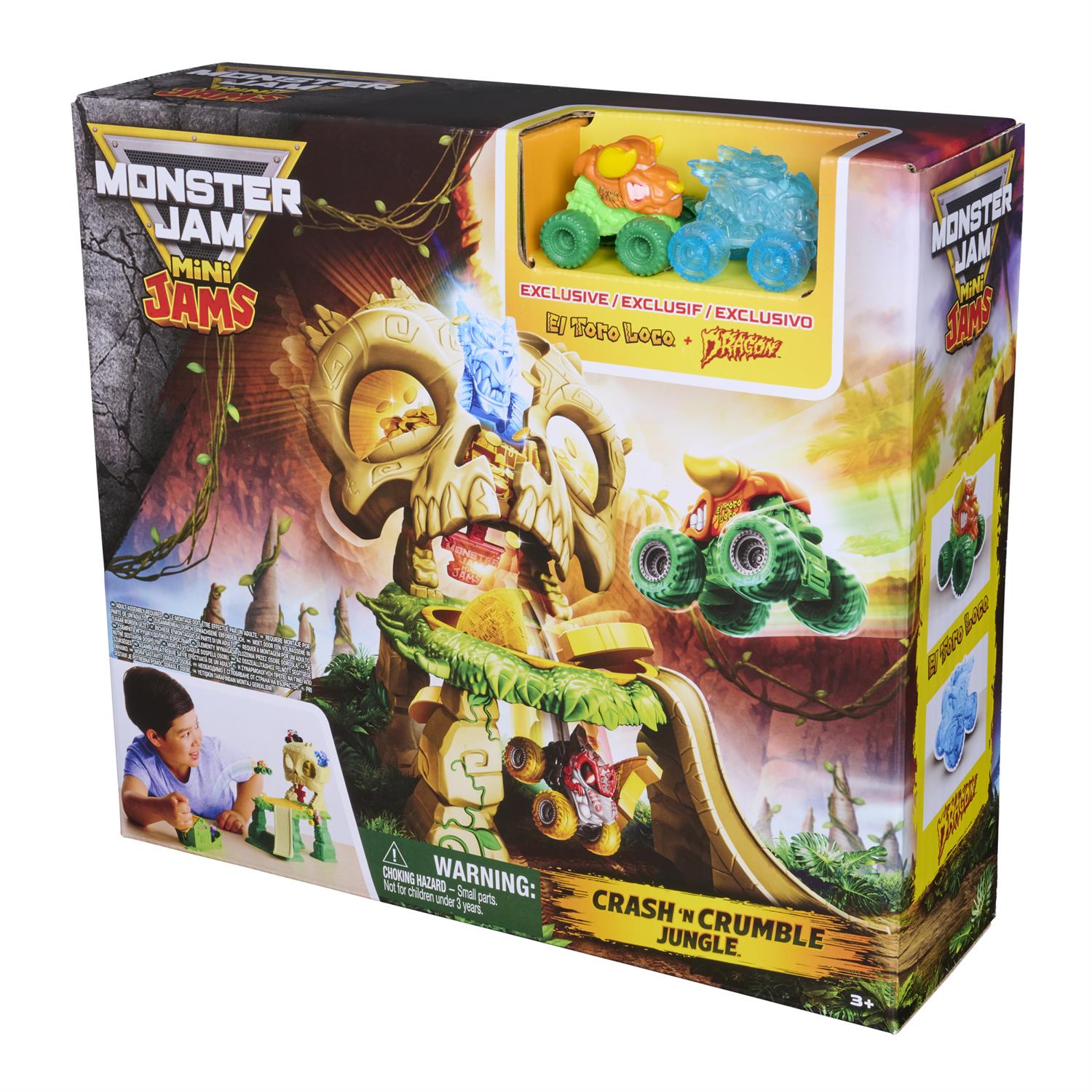 6074433 | Monster Jam Mini Jams, Crash & Crumble Skull Escape Playset
