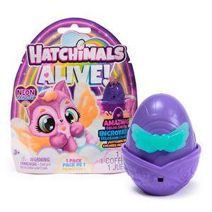 Hatchimals Alive, Neon Rainbow 1-Pack Blind Box (Styles May Vary)