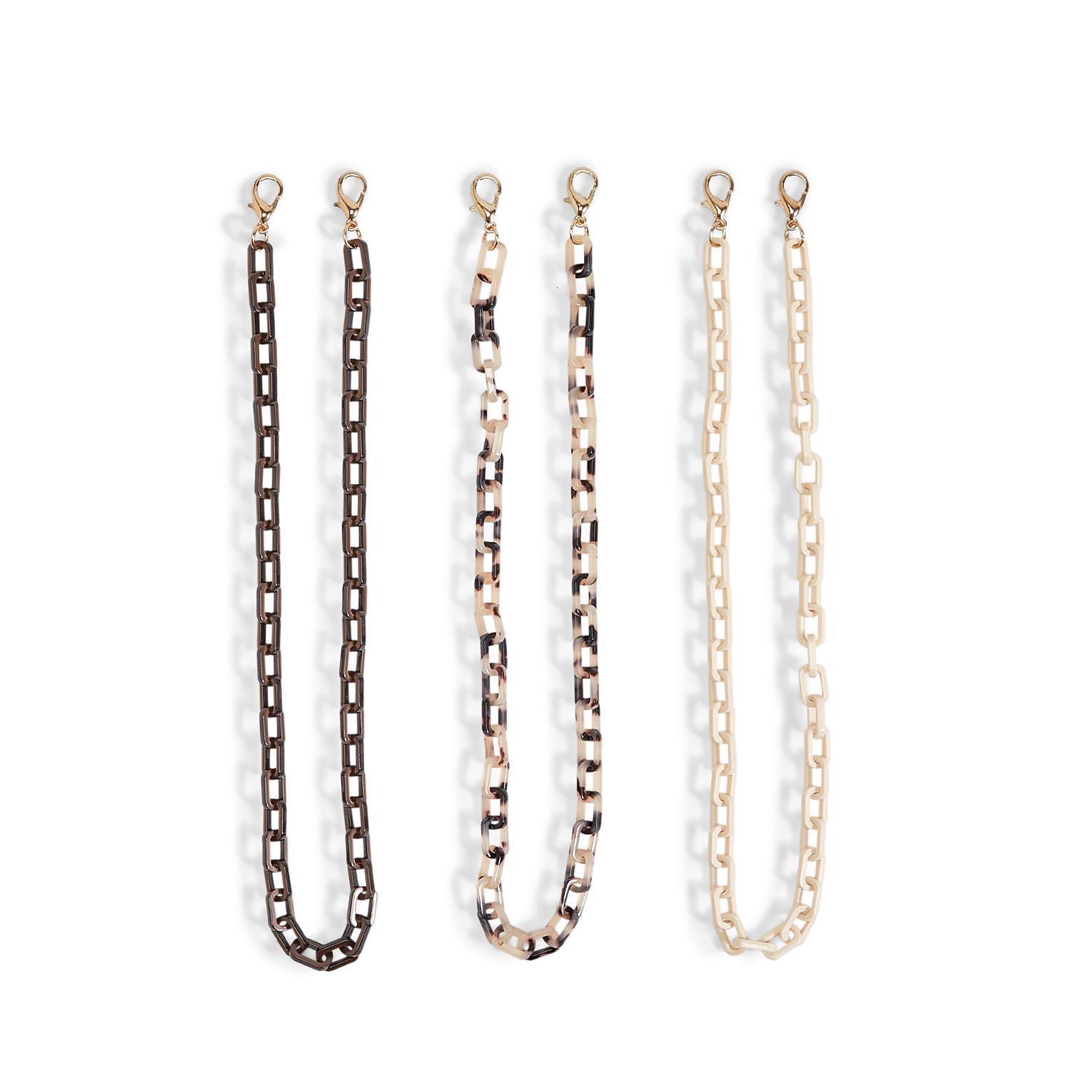 Resin Rectangle Link Eyeglasses/Face Mask Chain on Gift Card A/3