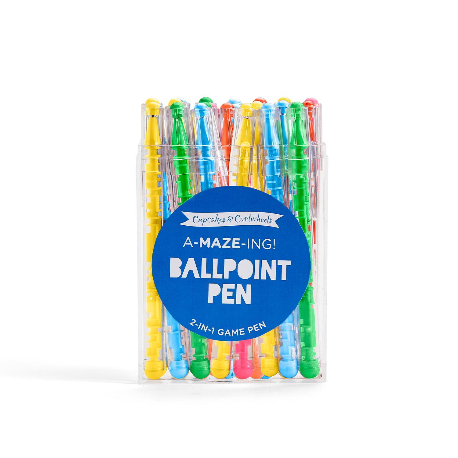 30 Pc A Maze Ing Ball Point Pen Un W Countertop Display Incl 5 Colors