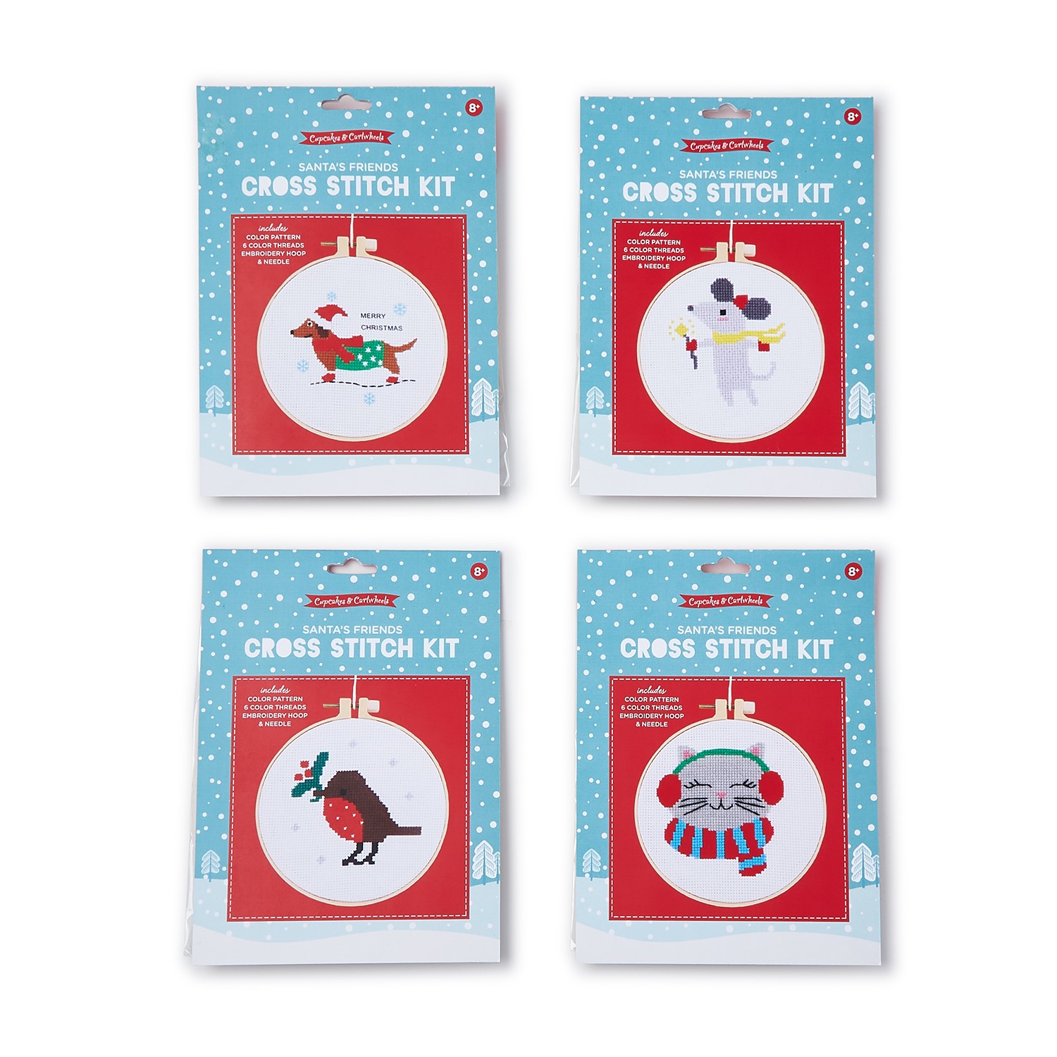 Kit Portachiavi A Ricamo Fai Da Te 'Cerchio Scozzese' - Happy Stitching Con Tela Zweigart - 4