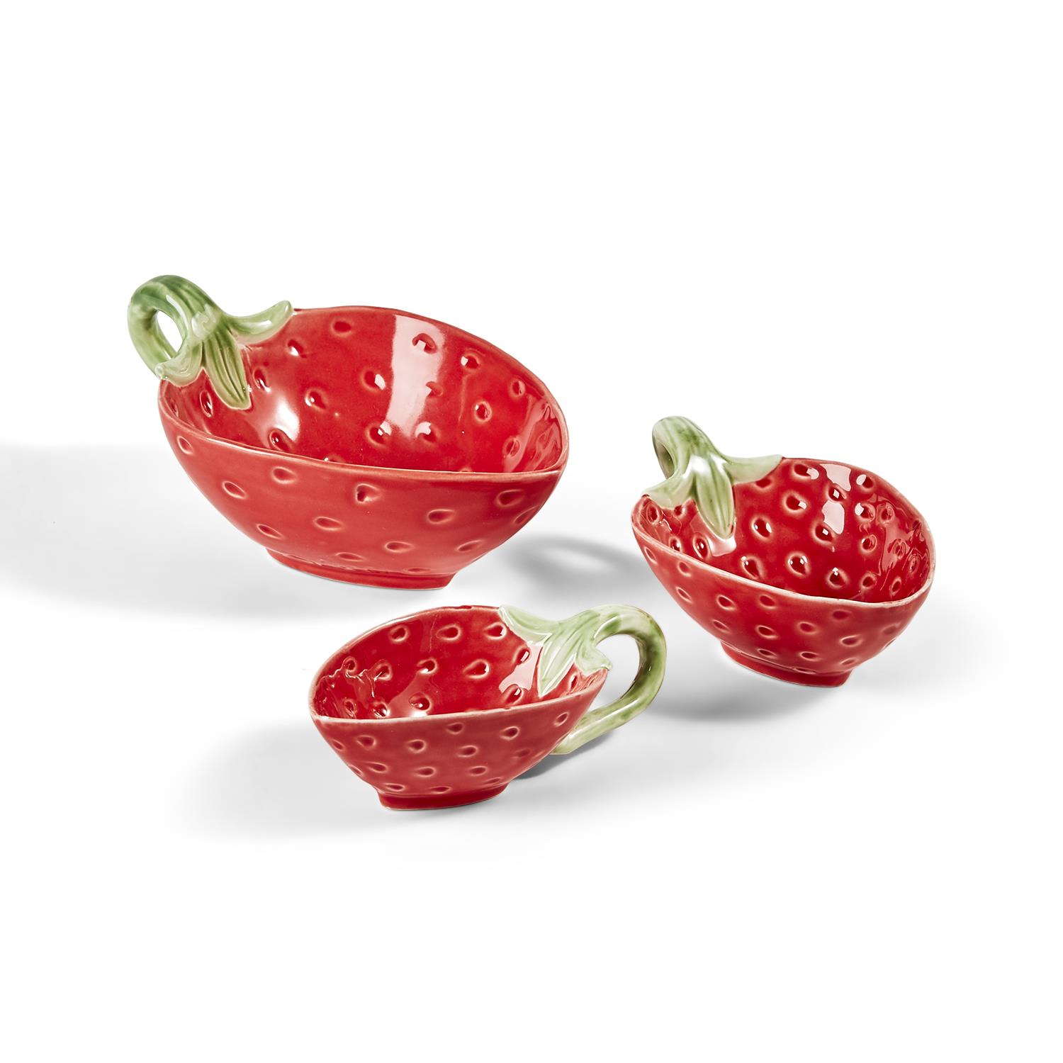 新品 STRAWBERRY BLOOM 皿 3点セット S/3 Strawberry Bowls Includes 3 Sizes