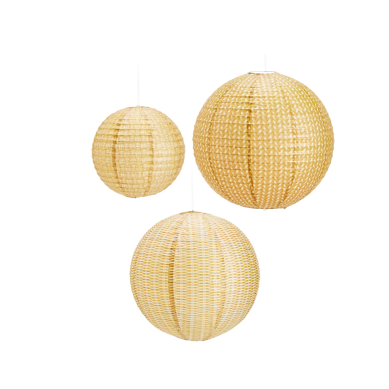S/3 Rattan Weave Lanterns Includes 3 Sizes