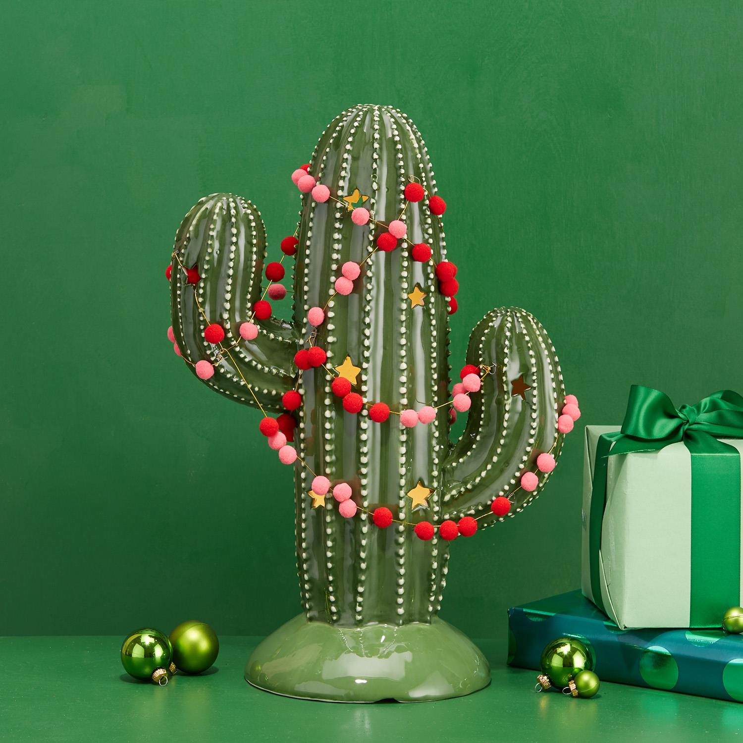 LED Christmas Cactus Lantern