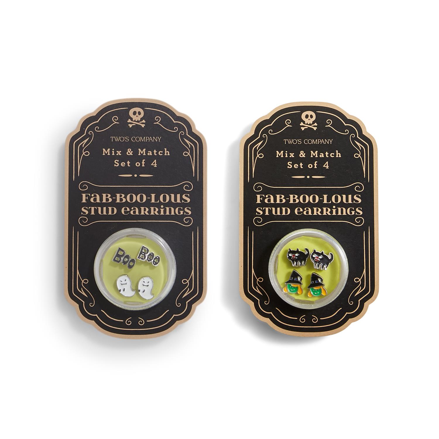 Mix or Match 2 Pairs of Halloween Stud Earrings on Gift Card