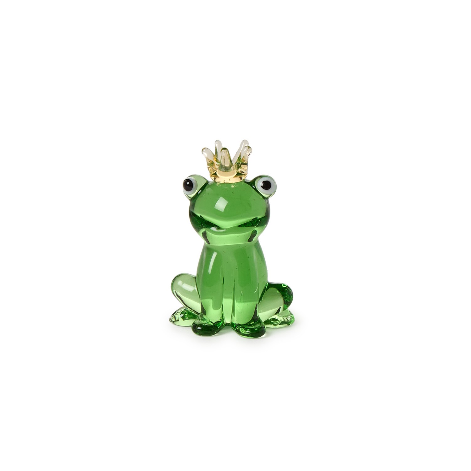 Wish Upon a Frog Prince 12 Pc Hand-Blown Frog in Matchbox Unit - Glass