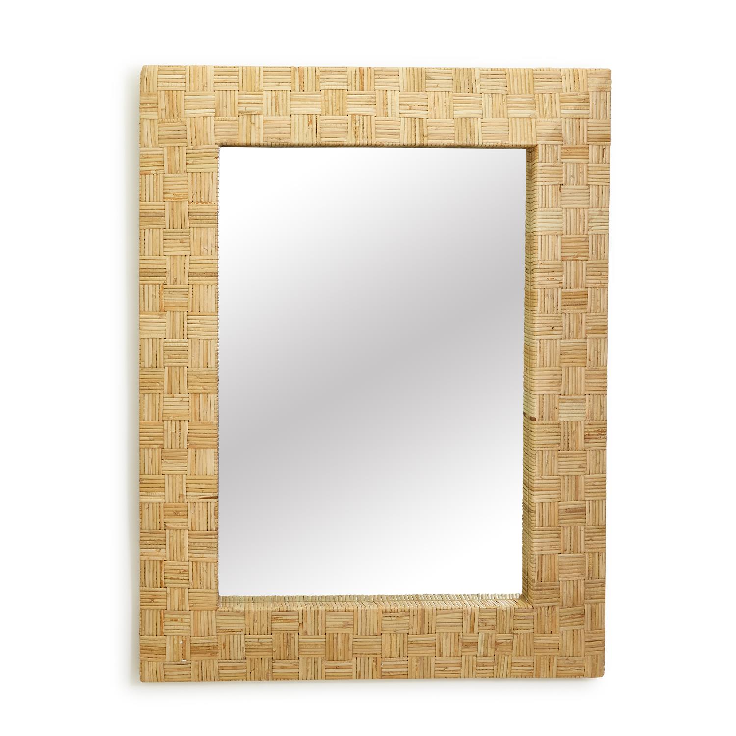 Amanyara Hand Woven Rectangle Rattan Wall Mirror