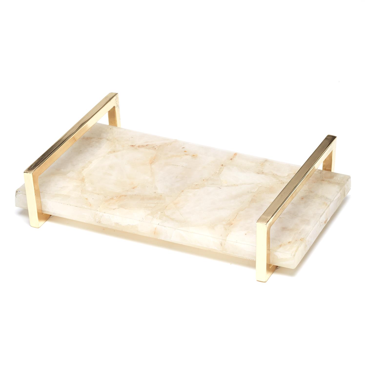 White Quartz Decorative Tray