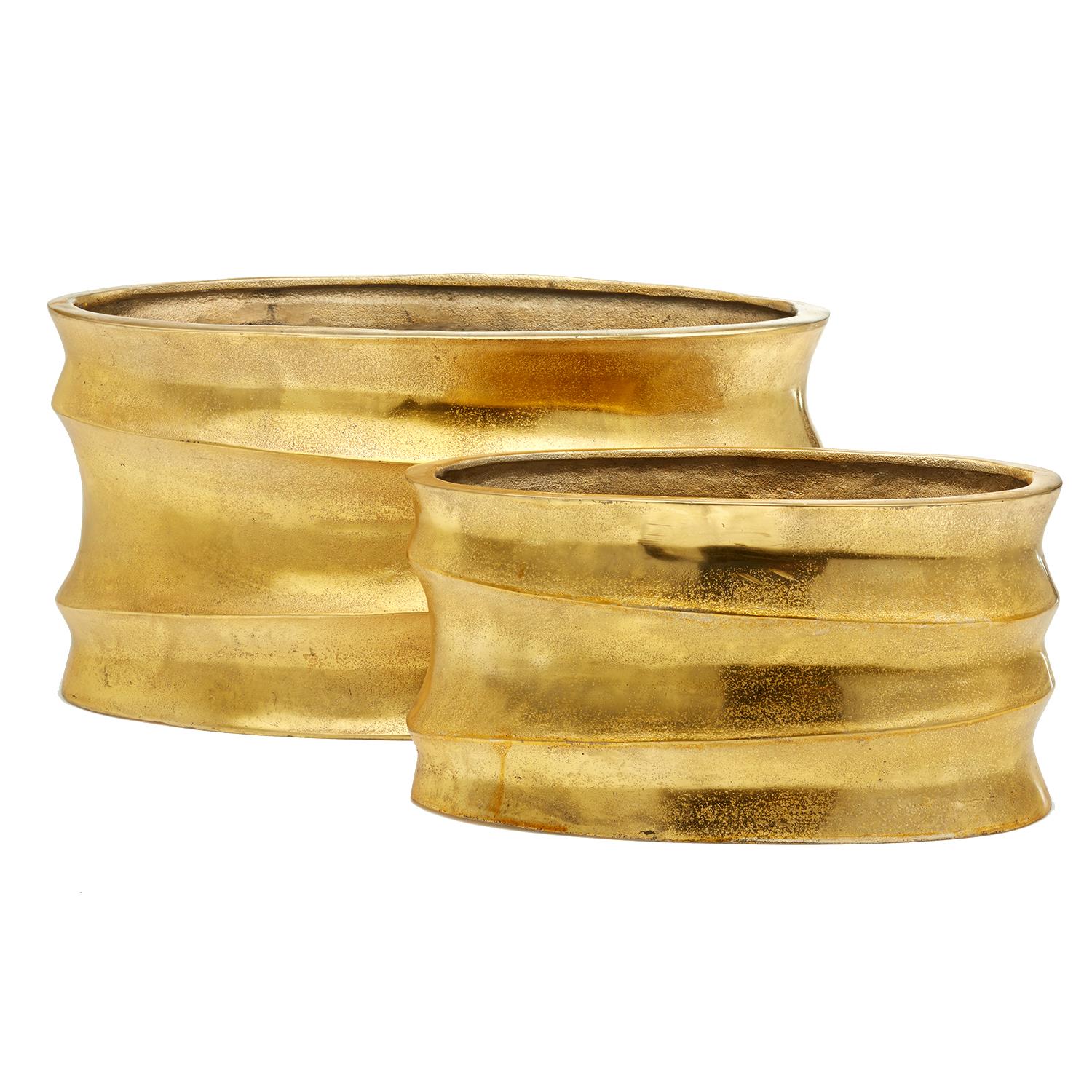 S/2 Gold Planter