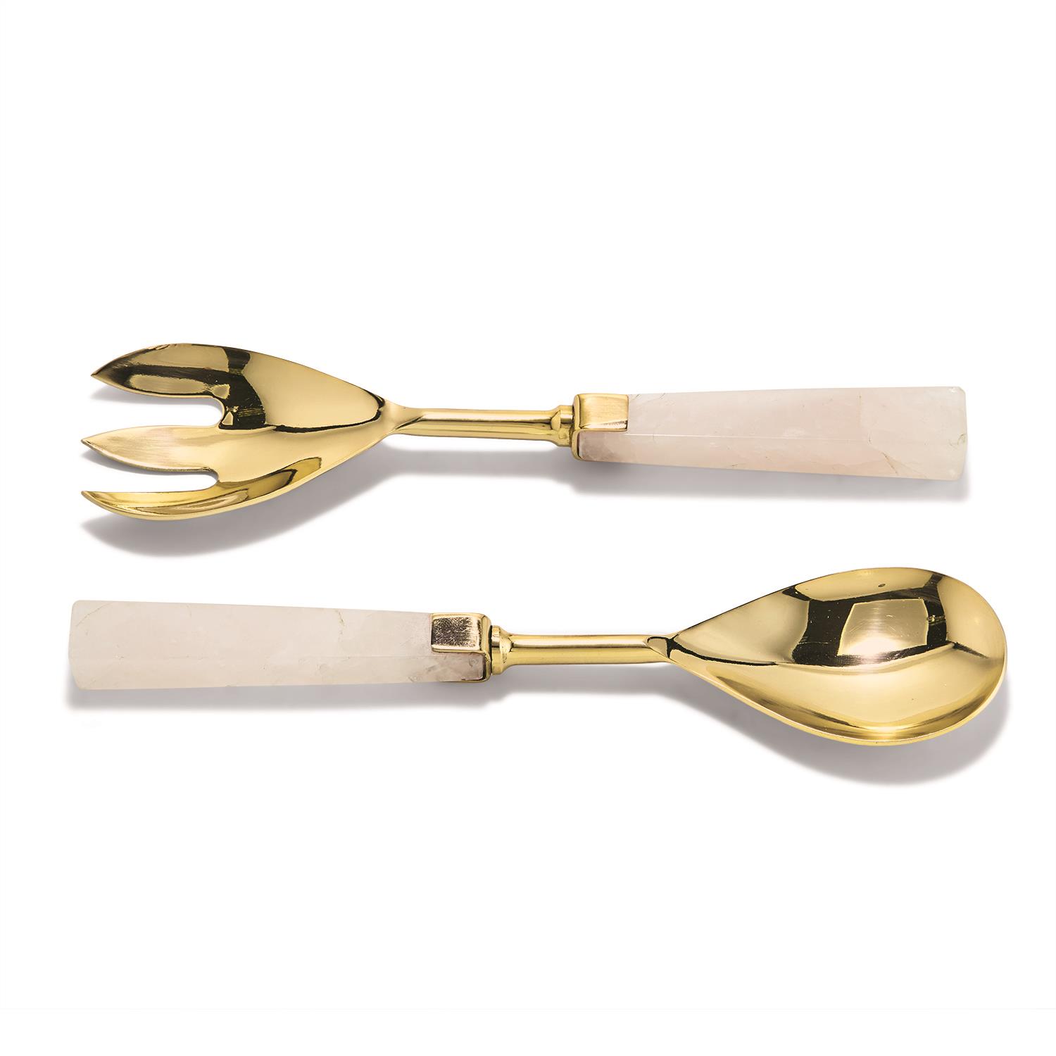 White Quartz S/2 Salad Servers