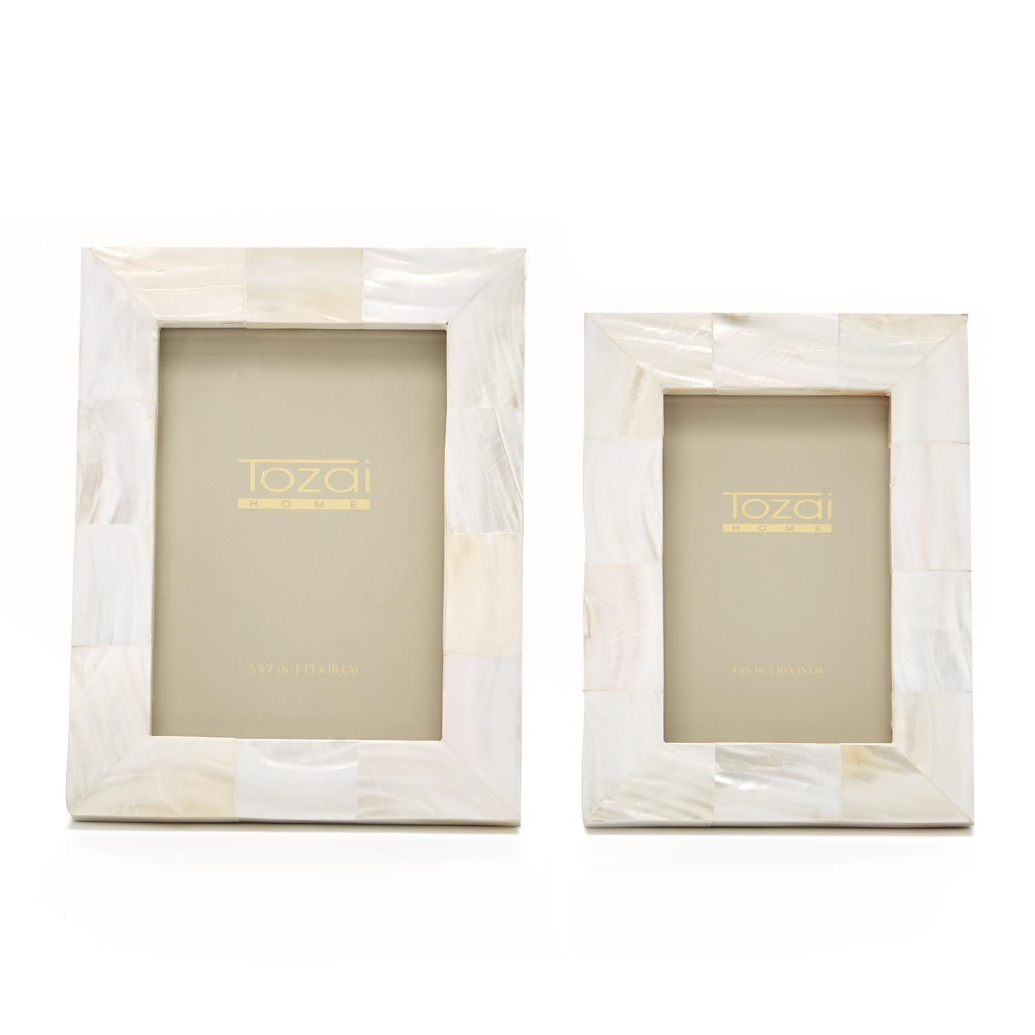 S/2 MOP Photo Frame Asst 2 Sizes 4