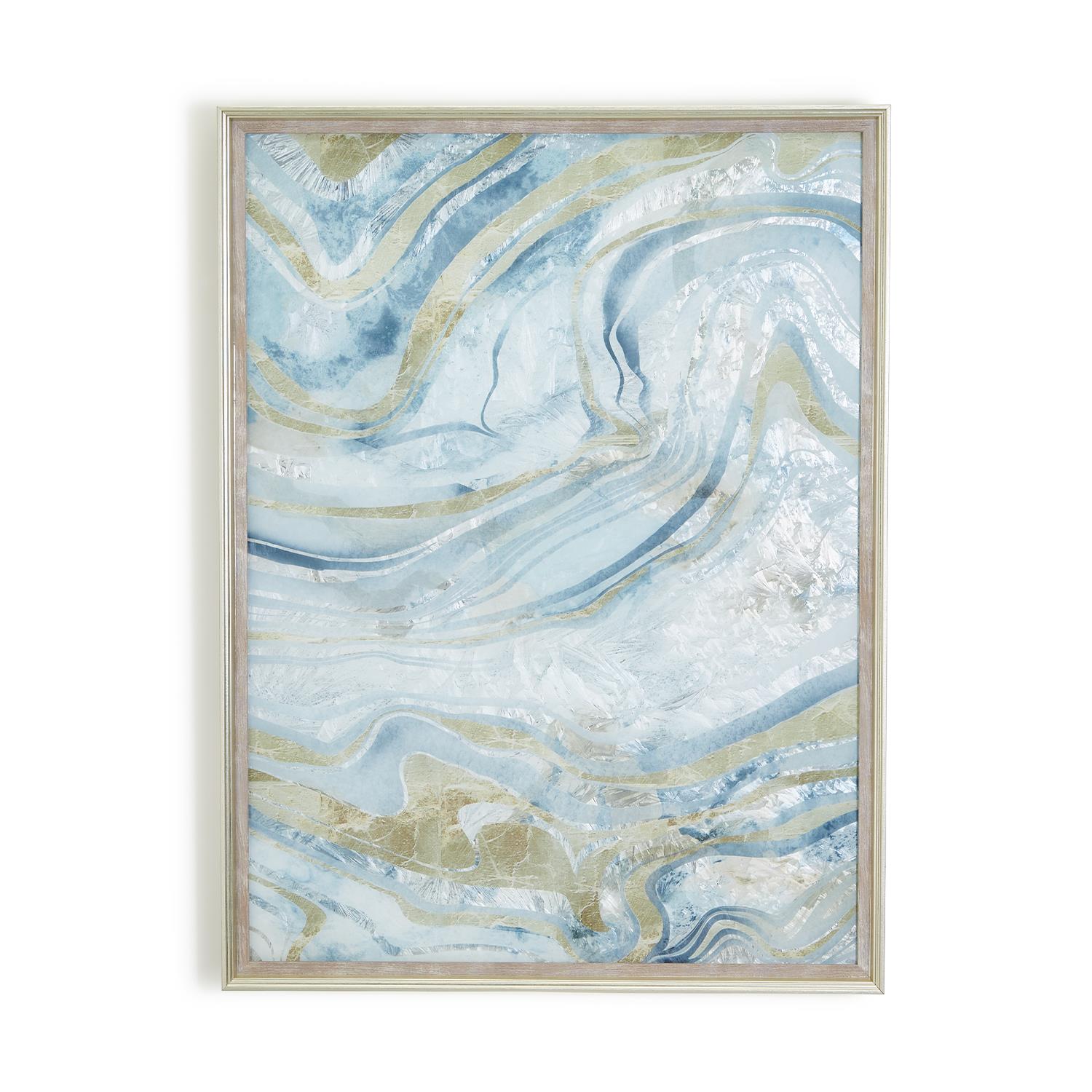 Blue Swirls Abstract Wall Art