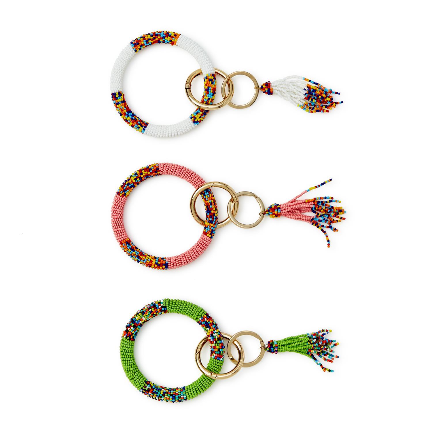 Hand Beaded Bangle Keychain Holder A/3