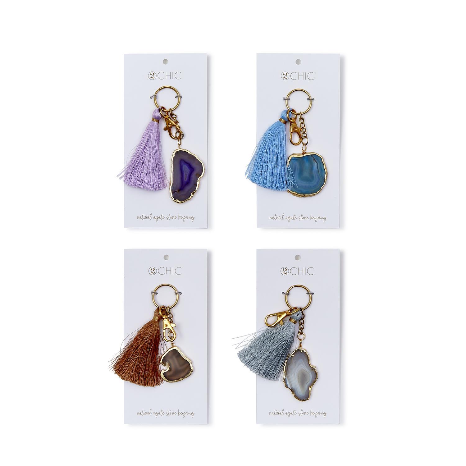 Agate Stone Keychain A/4