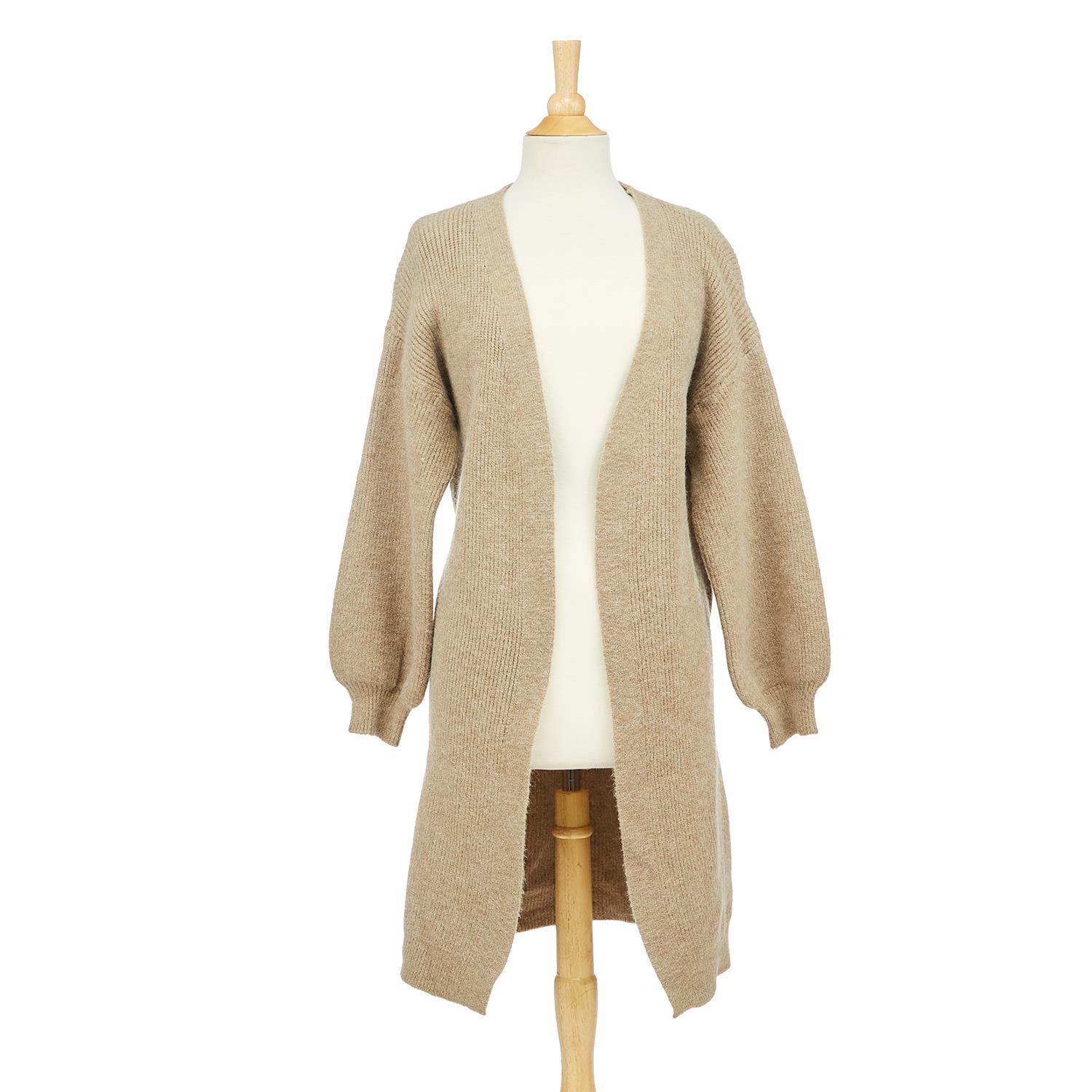 Long Length Open Front Cardigan A/2