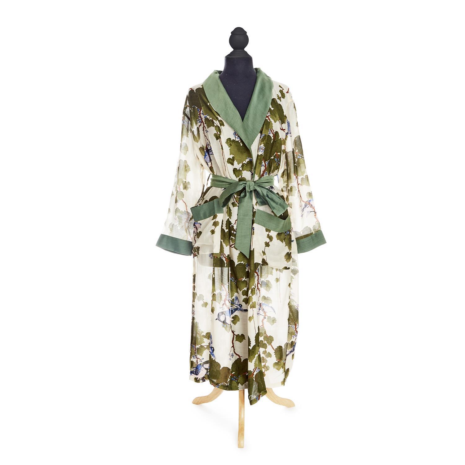 slim fit dress slacks Green Stripe Dressing Gown main image 1