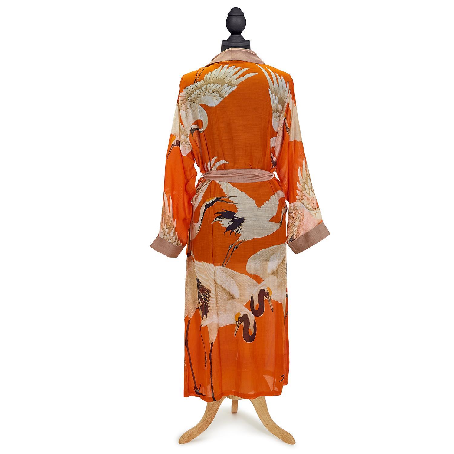Emu Robe Tangerine Heron Robe Gown