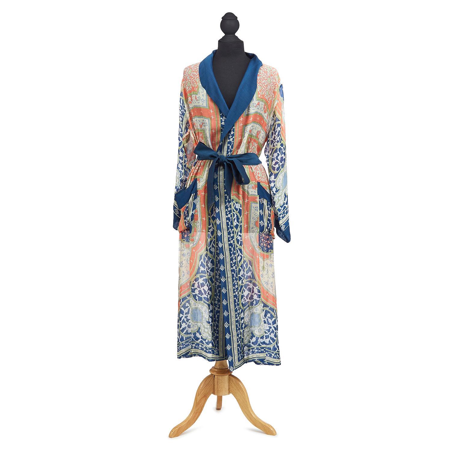 Emu Robe Indian Summer Blue Print Robe Gown
