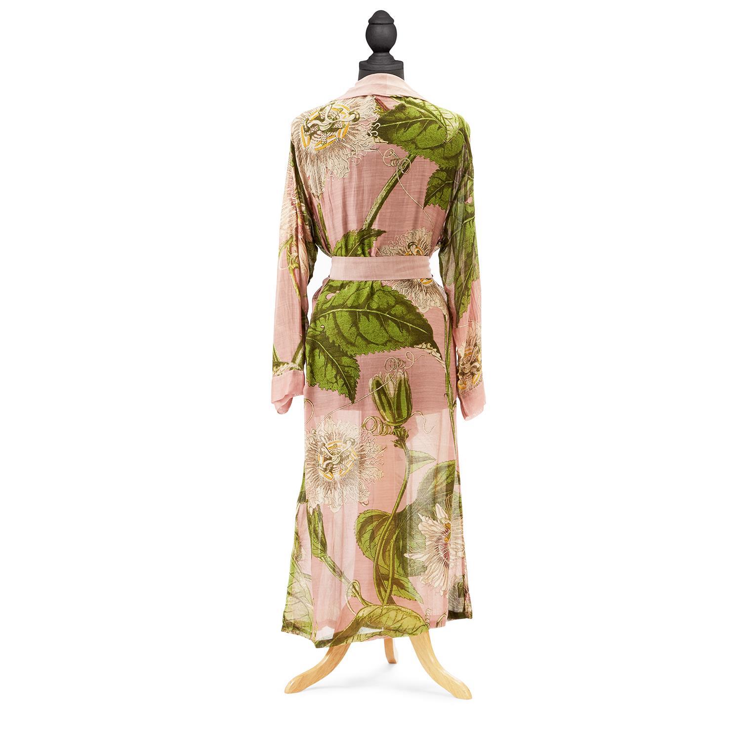Passion Flower Pink Robe Gown