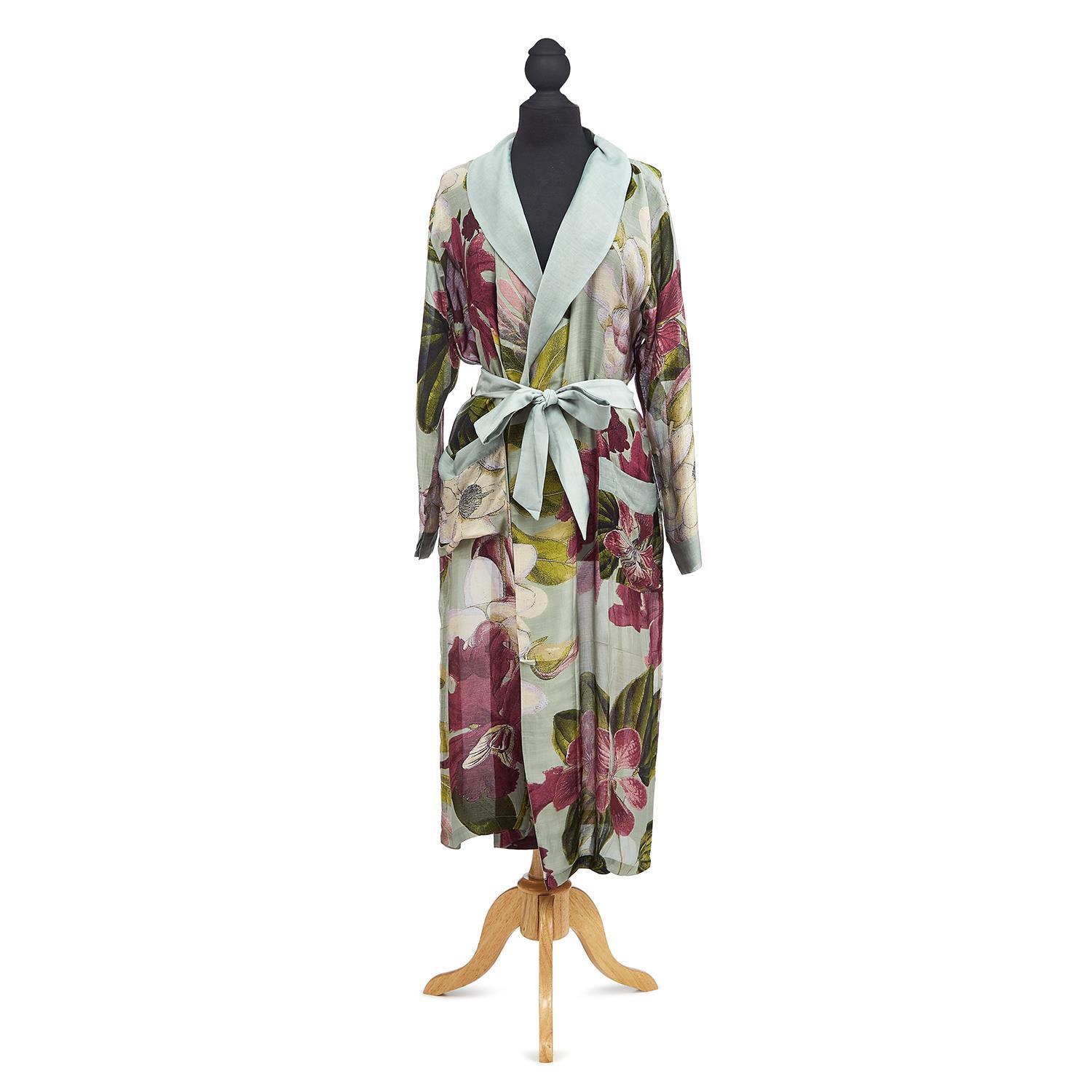 Emu Robe Protea Robin Egg Blue Print Robe Gown