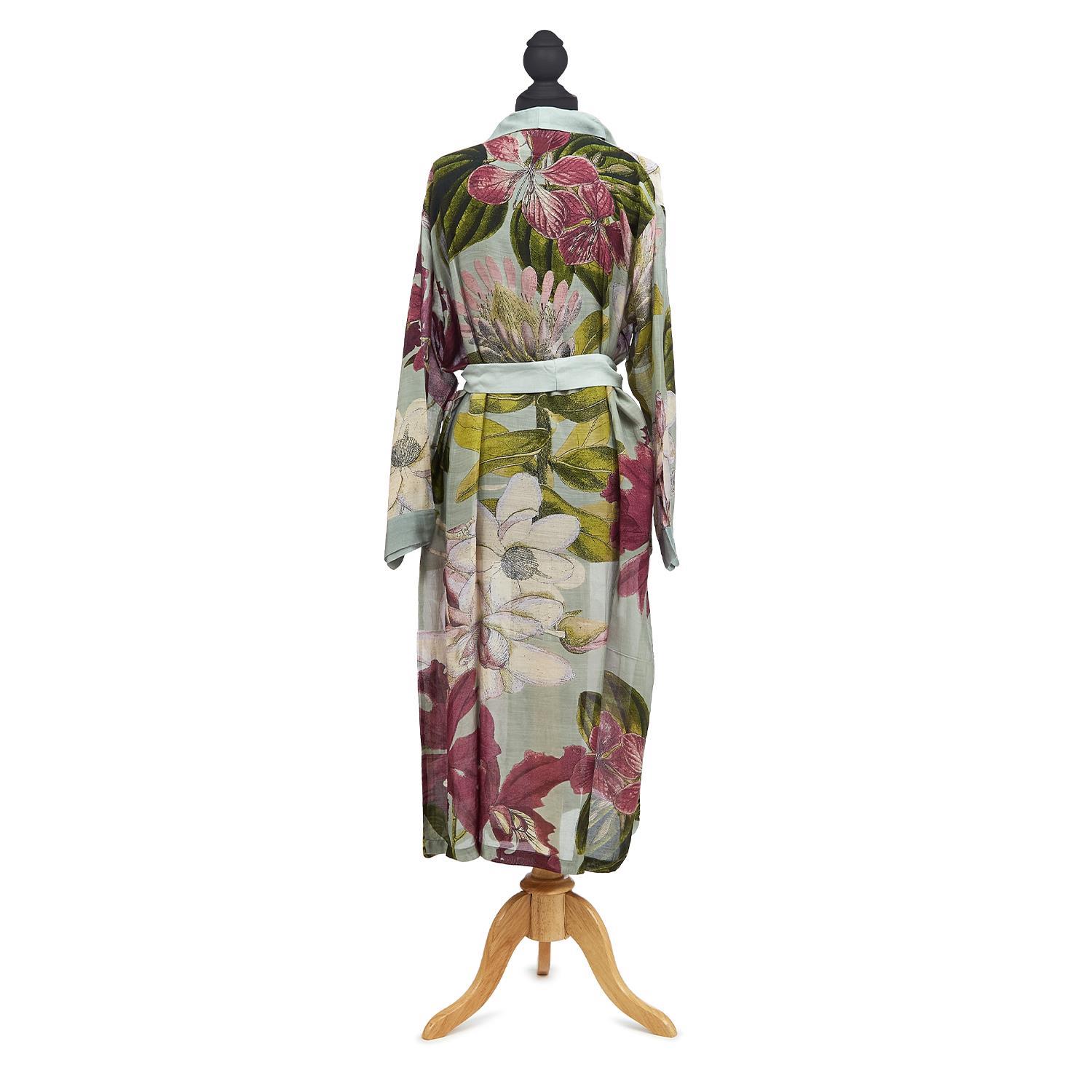 Emu Robe Protea Robin Egg Blue Print Robe Gown