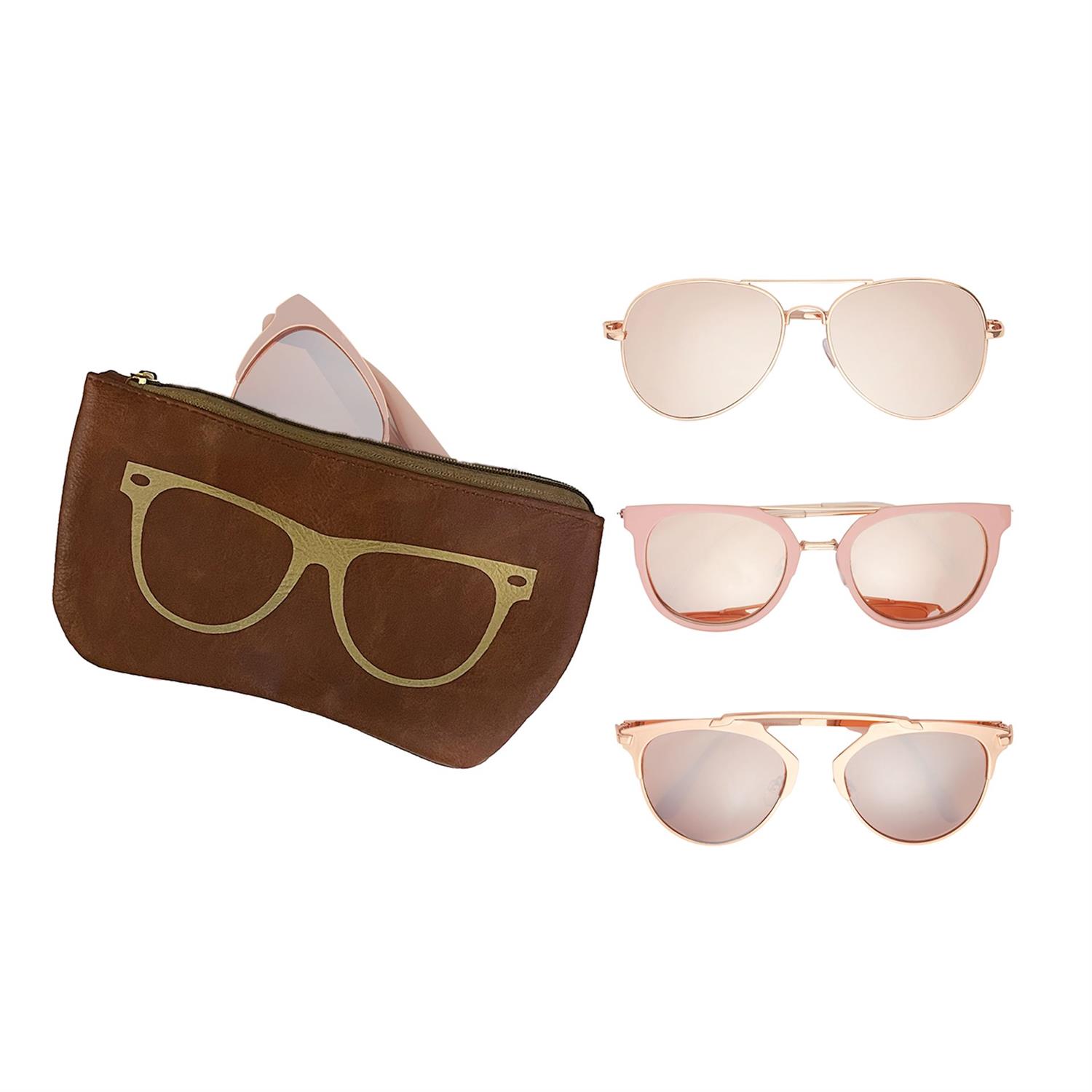 rose gold sunglasses case