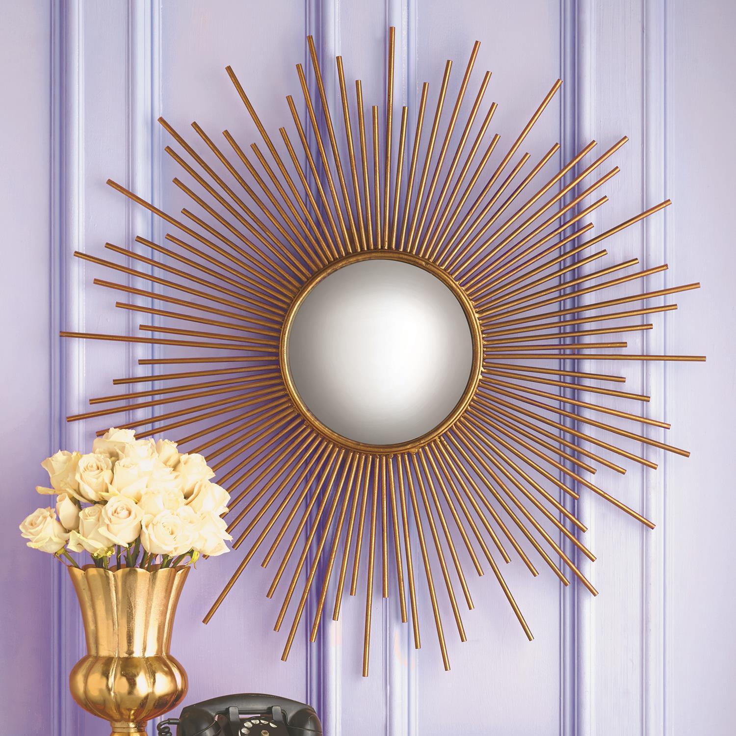 Sunburst Plain Glass Wall Mirror