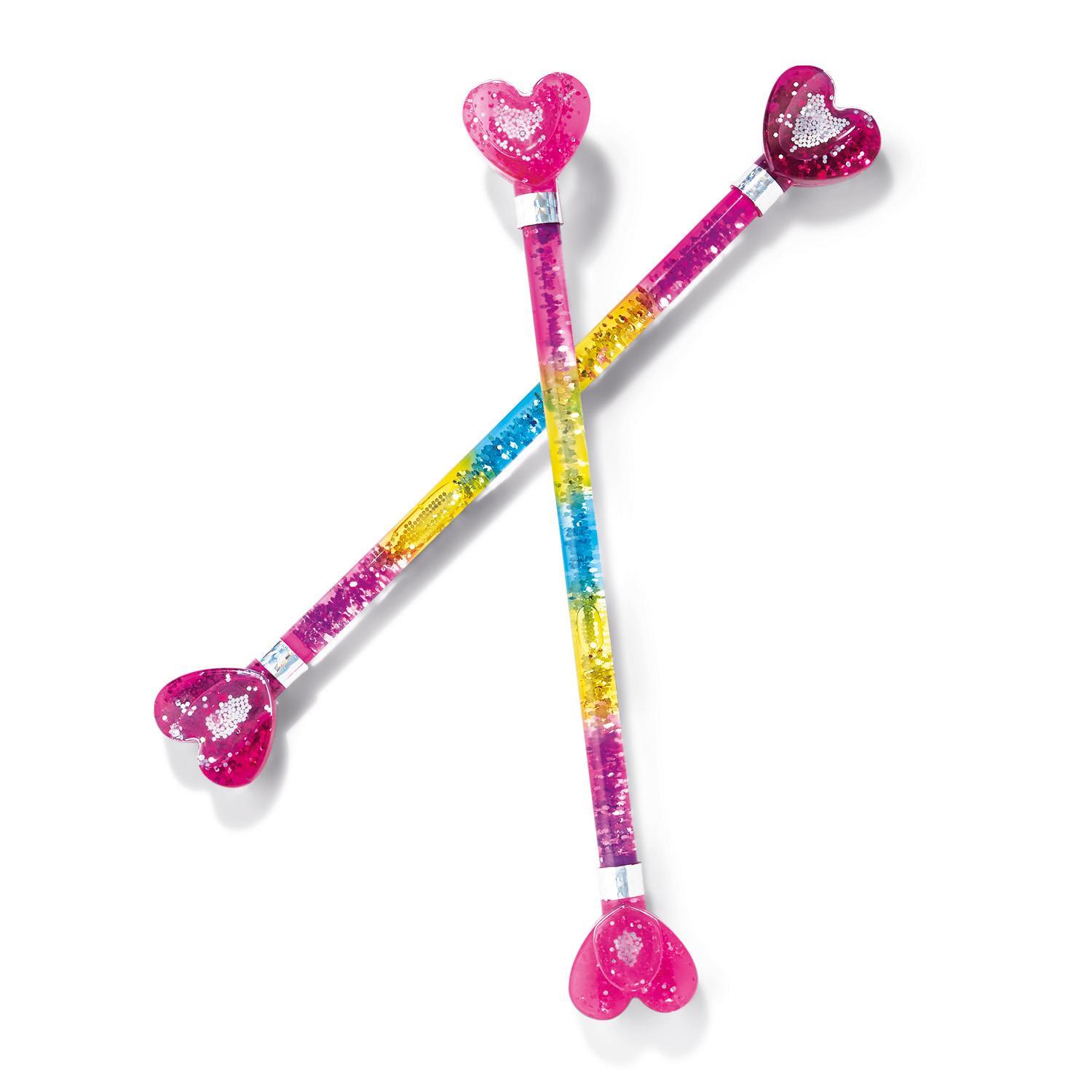 Rainbow Hearts Glitter Baton Assorted 2 Colors Rainbow Hearts Glitter Baton Assorted 2 Colors